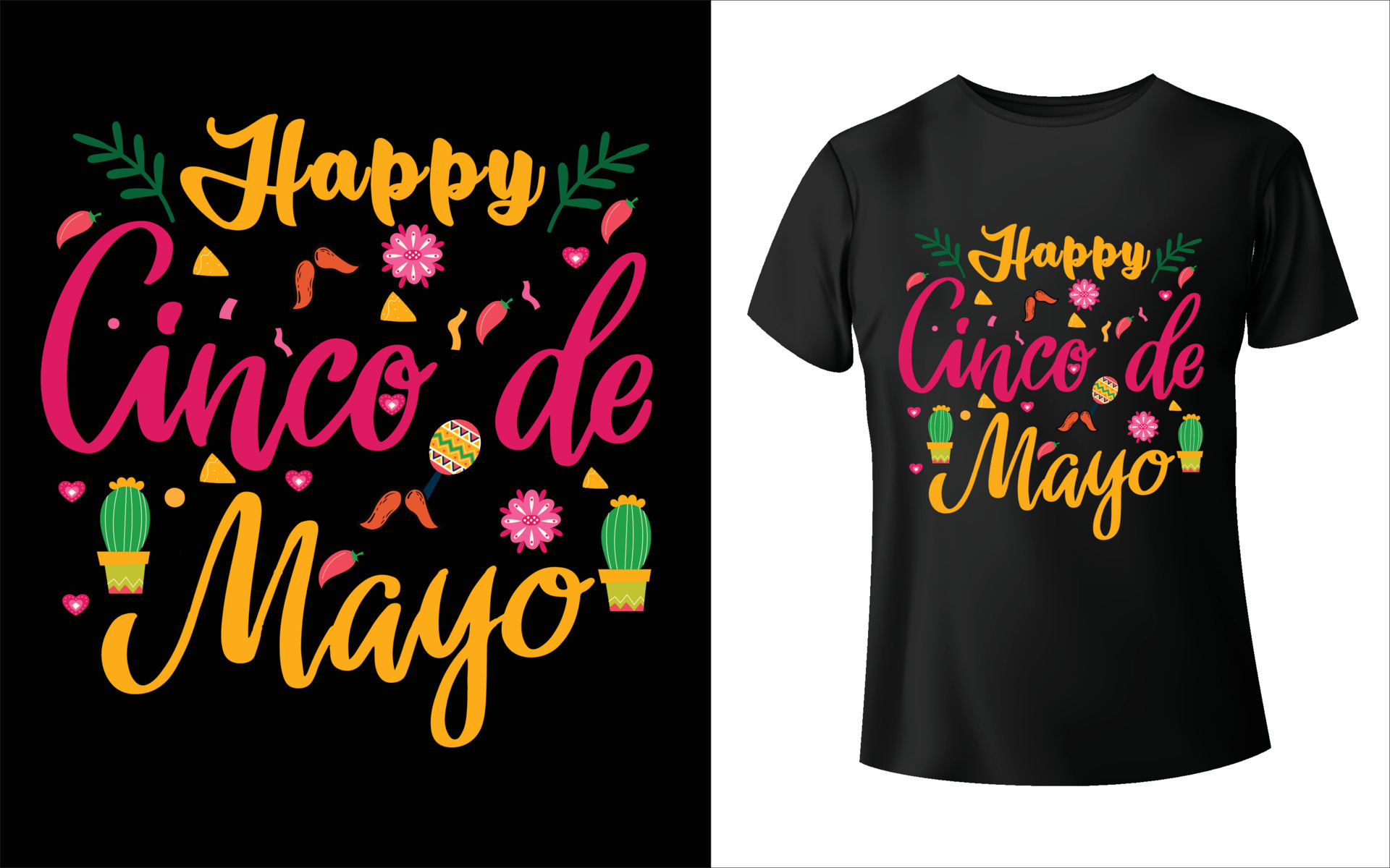 Cinco De Mayo T Shirt Design Vector Art Cinco De Mayo Vector 7651336