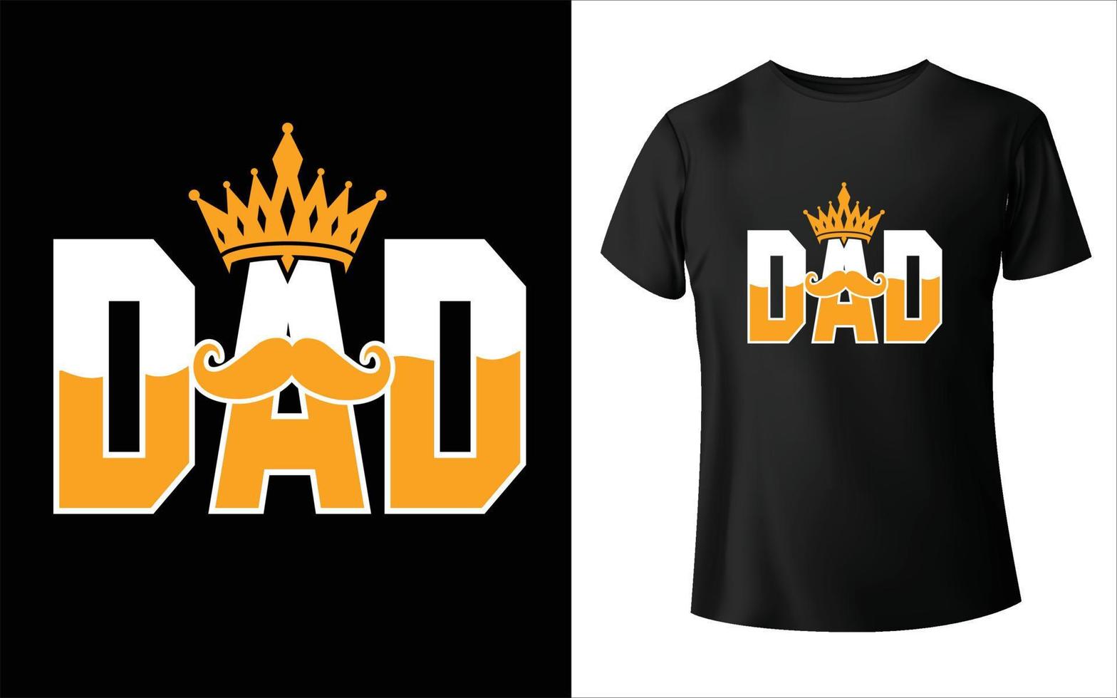 Best Dad Father's T-Shirt Design vector