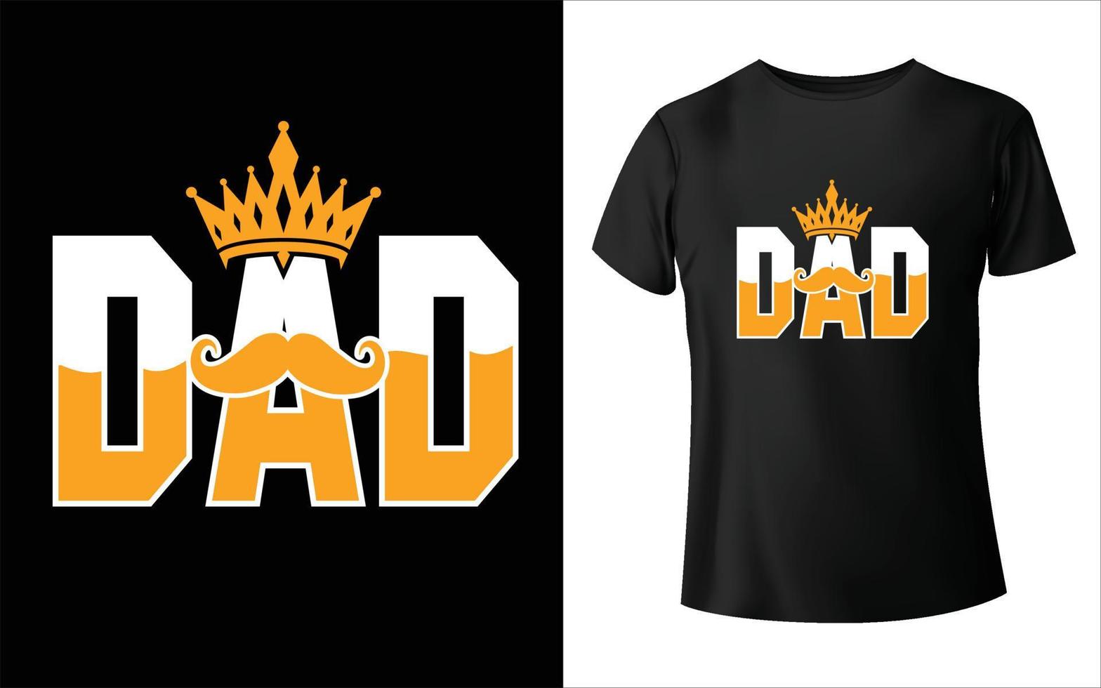 mejor diseño de camiseta de papá padre vector