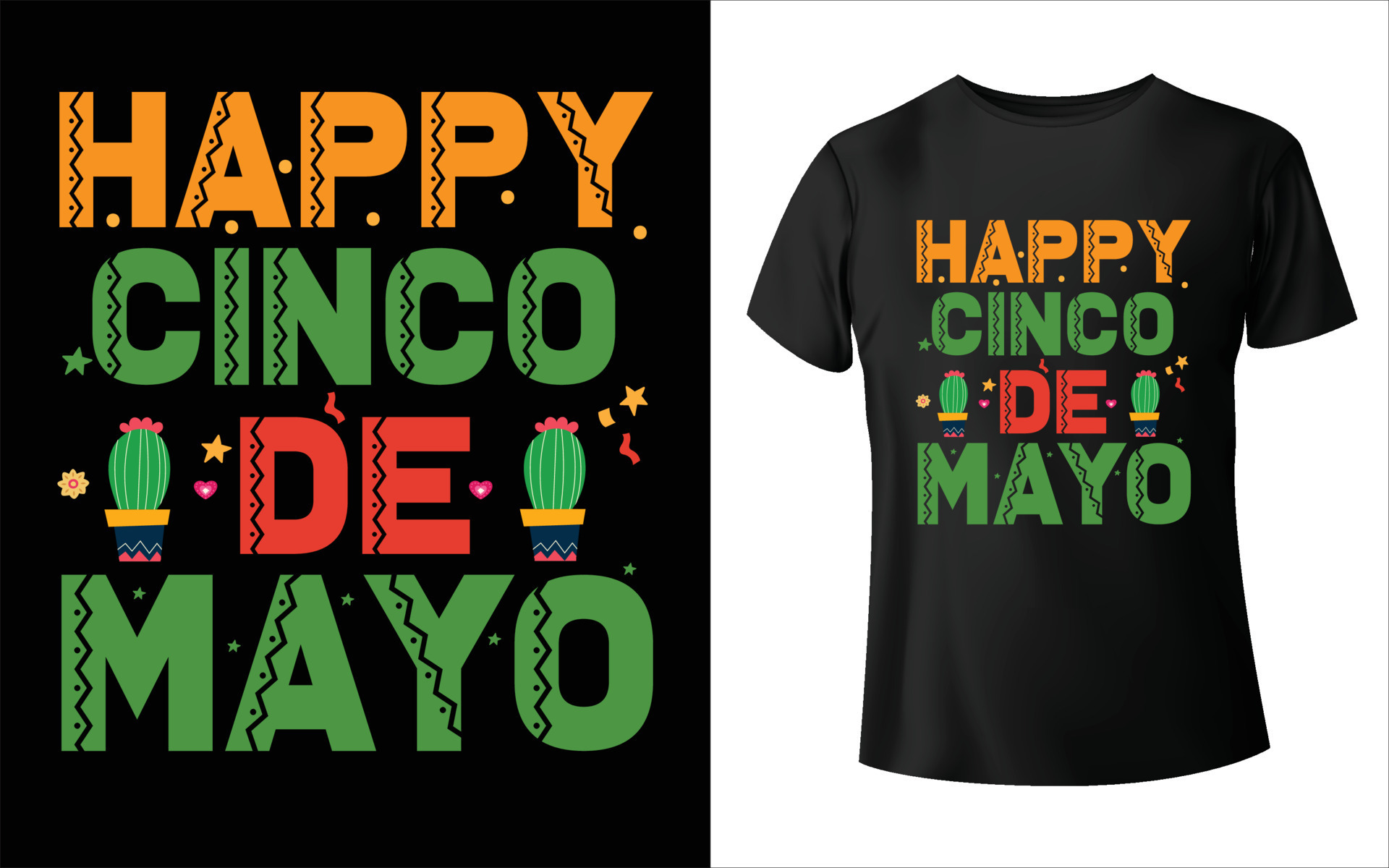 Cinco De Mayo T Shirt Design Vector Art Cinco De Mayo Vector 7651538