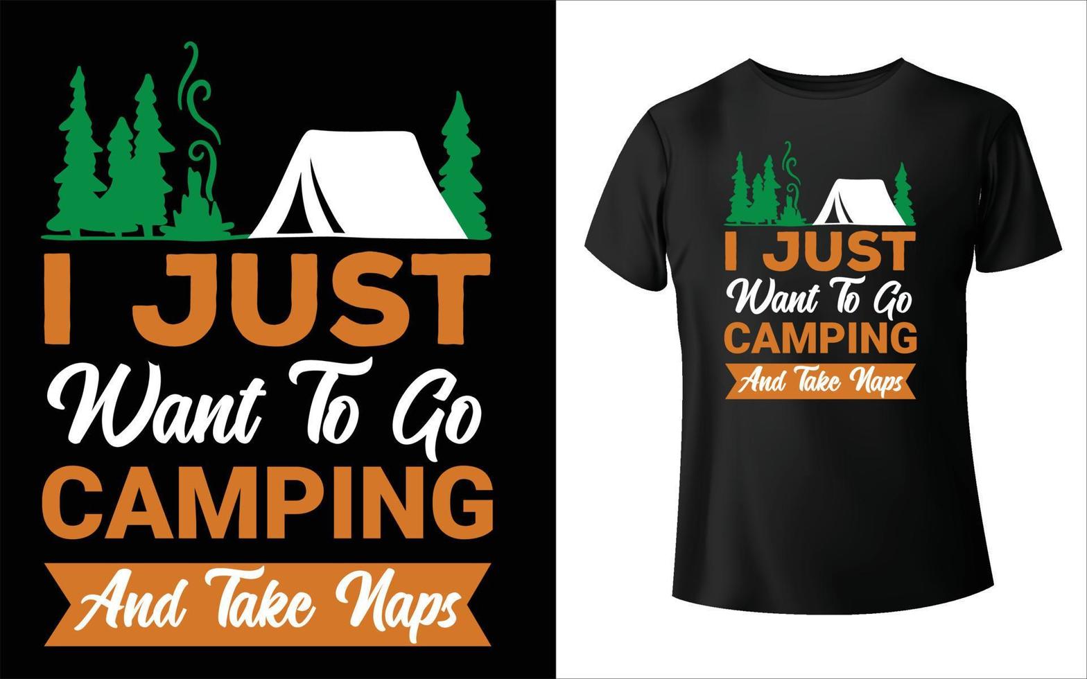 realeza vectorial de camping, diseño de camisetas de camping, camping de amor vector