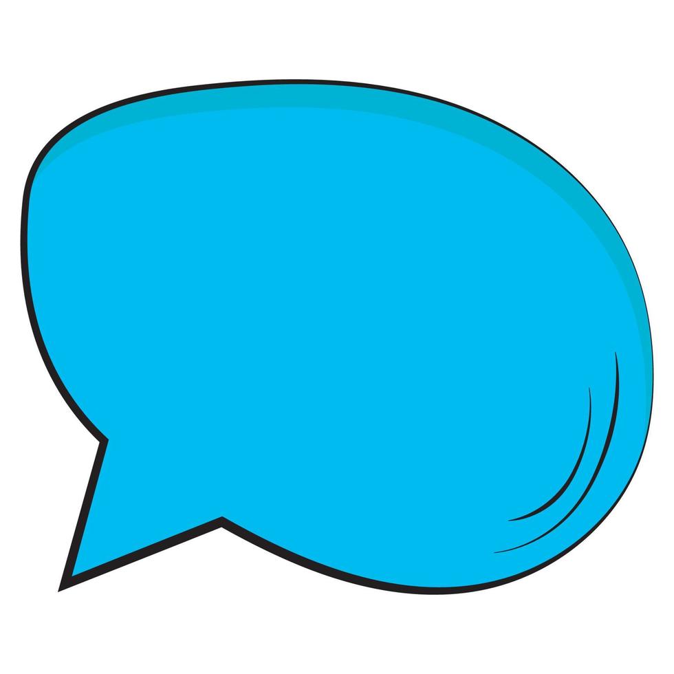 Speak bubble text, chatting box, thinking sign symbol, Text box outline blue vector