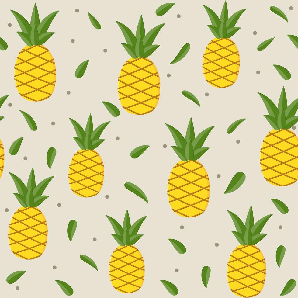 patrón de frutas de piñas, ilustración vectorial de color vector