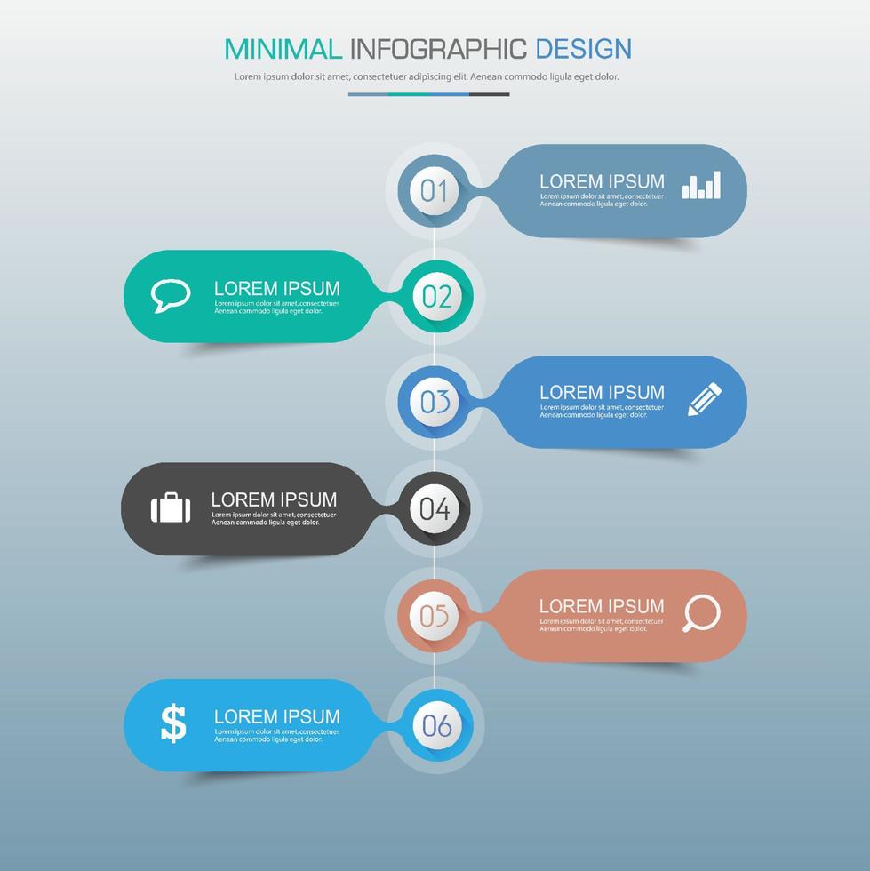 plantilla de infografía empresarial con icono, ilustración de diseño vectorial vector