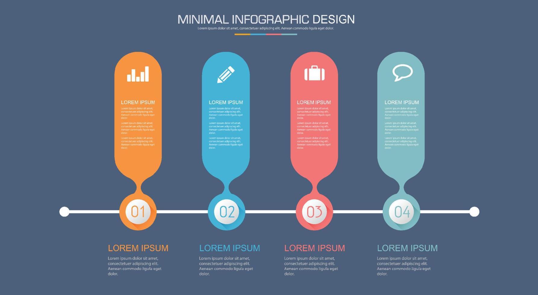 plantilla de infografía empresarial con icono, ilustración de diseño vectorial vector