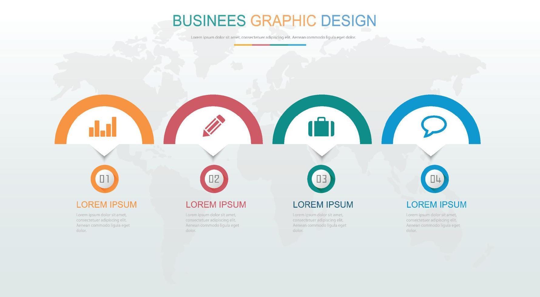 Business infographic template  with icon ,vector design illustration vector