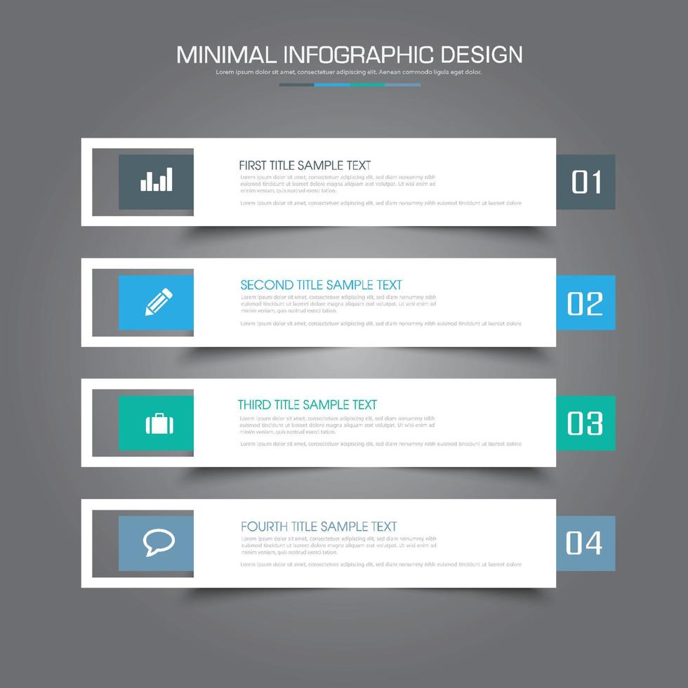 plantilla de infografía empresarial con icono, ilustración de diseño vectorial vector