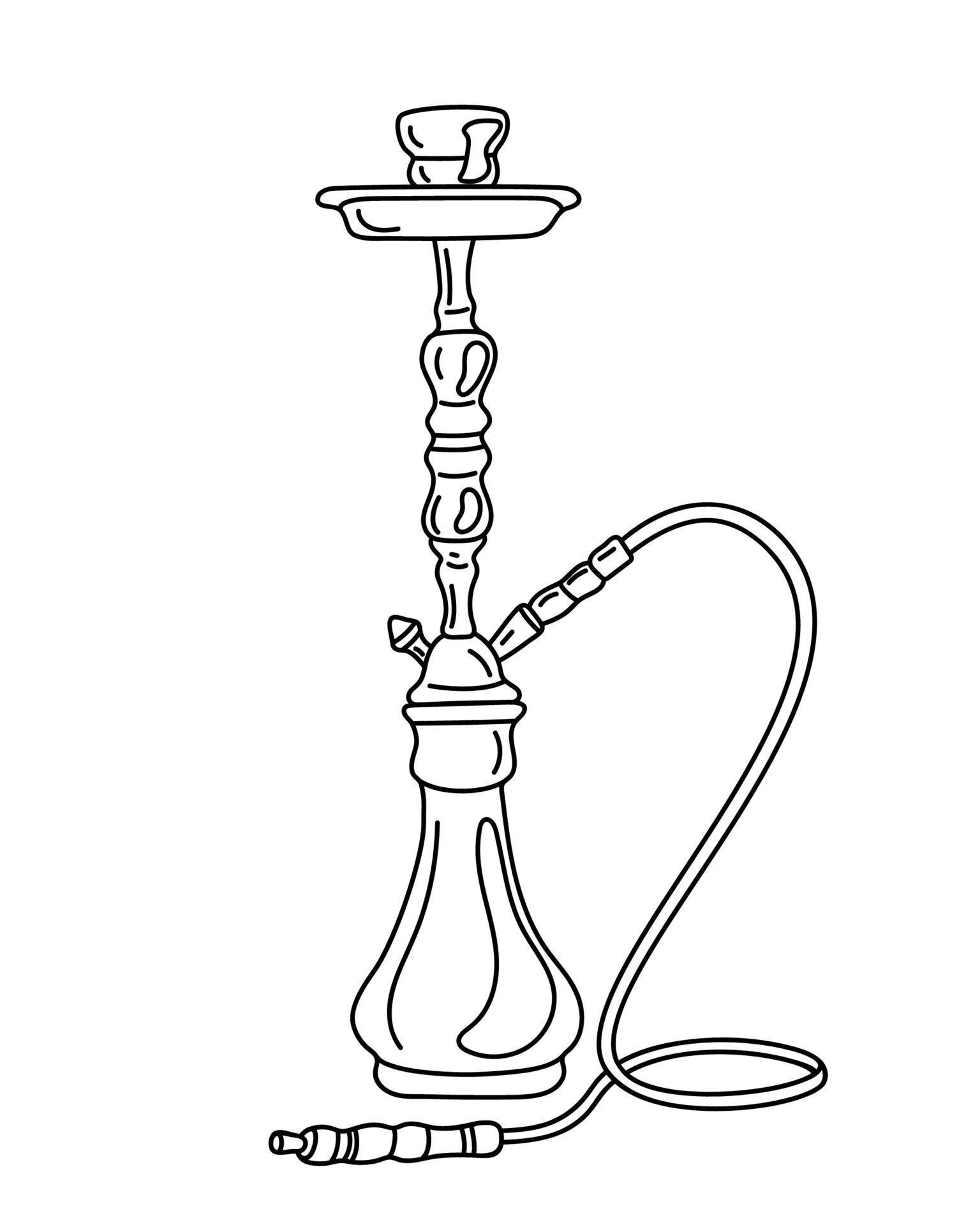 Hookah in the doodle style. 7651875 Vector Art at Vecteezy