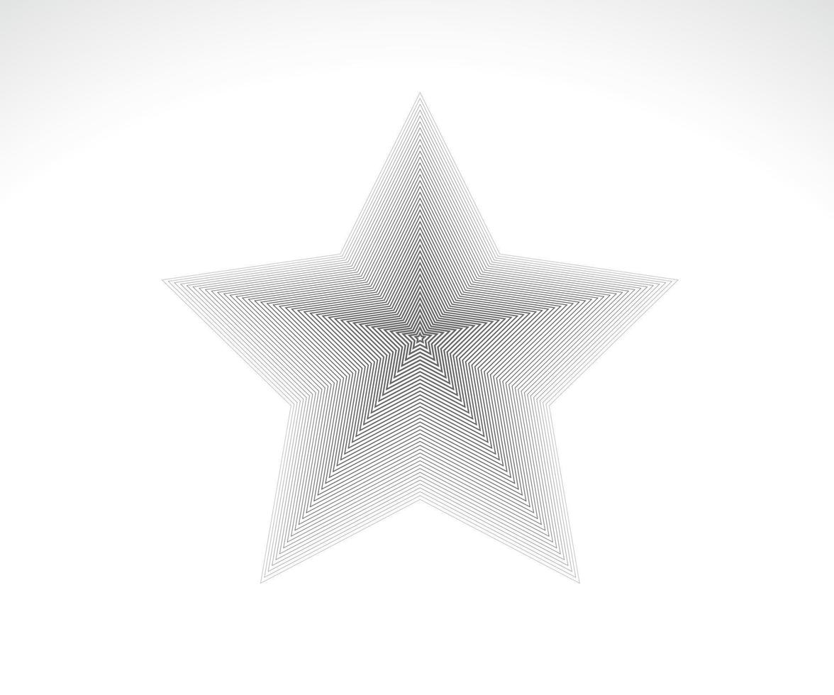 Star logo. Star line icon vector