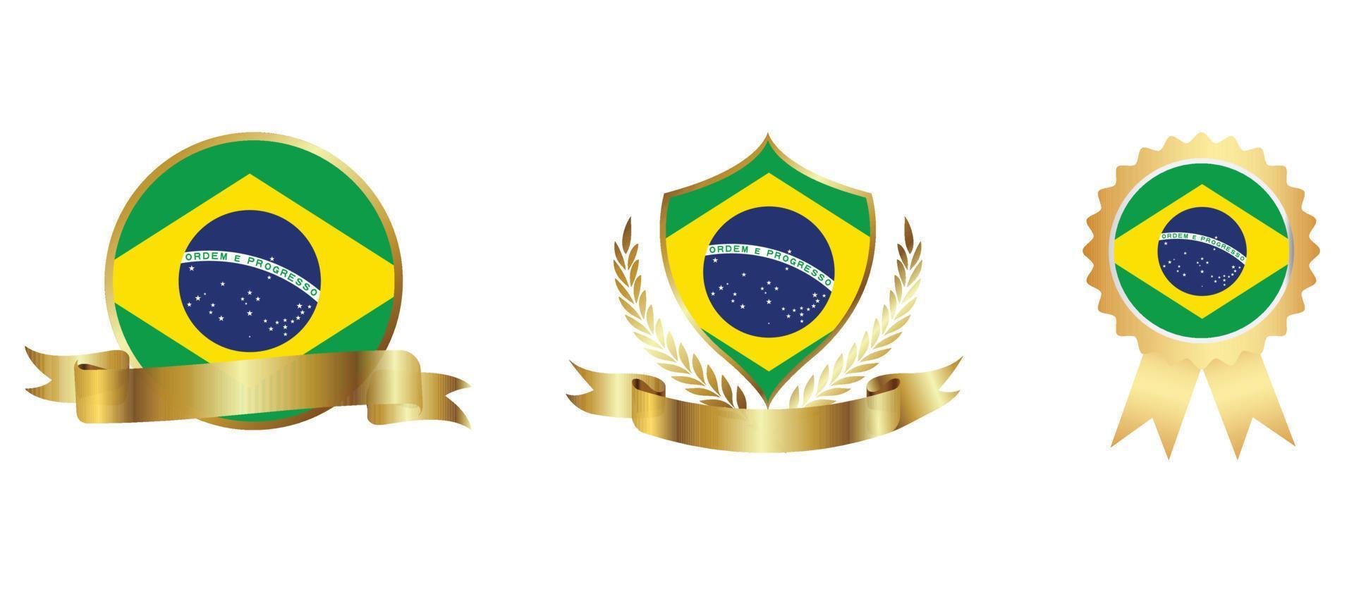 icono de la bandera de brasil. conjunto de iconos web. colección de iconos plana. ilustración vectorial sencilla. vector