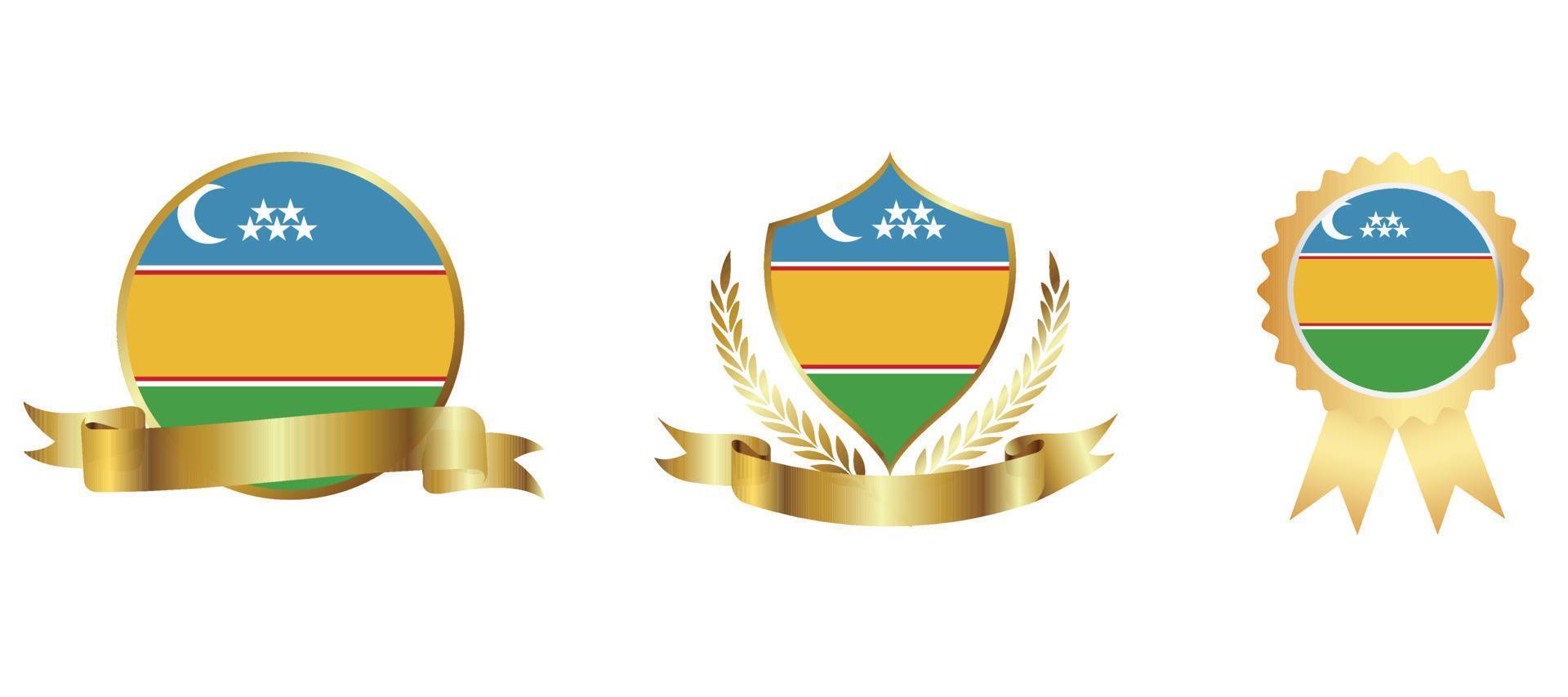karakalpakstan flag icon . web icon set . icons collection flat. Simple vector illustration.