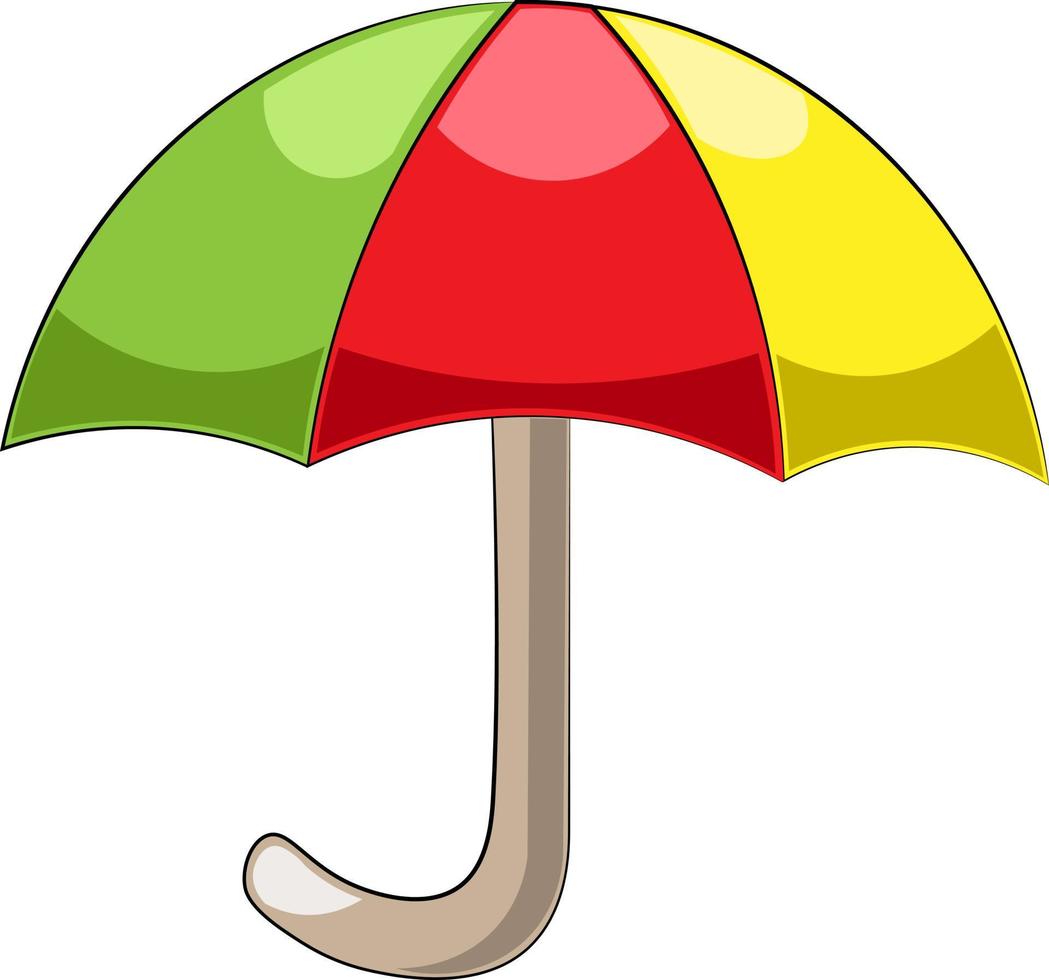 Single element Umbrella. Draw illustration in color vector