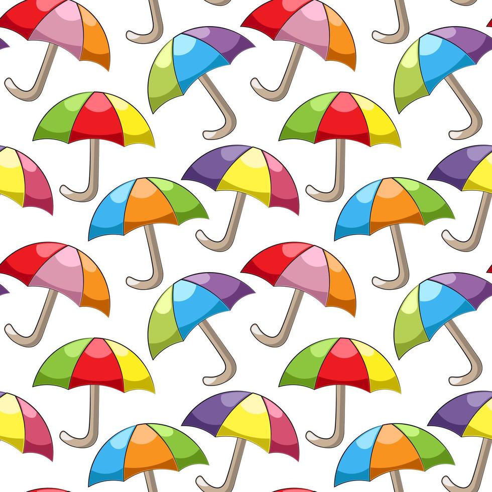 seamless, vector, patrón, con, colores, pequeño, paraguas vector