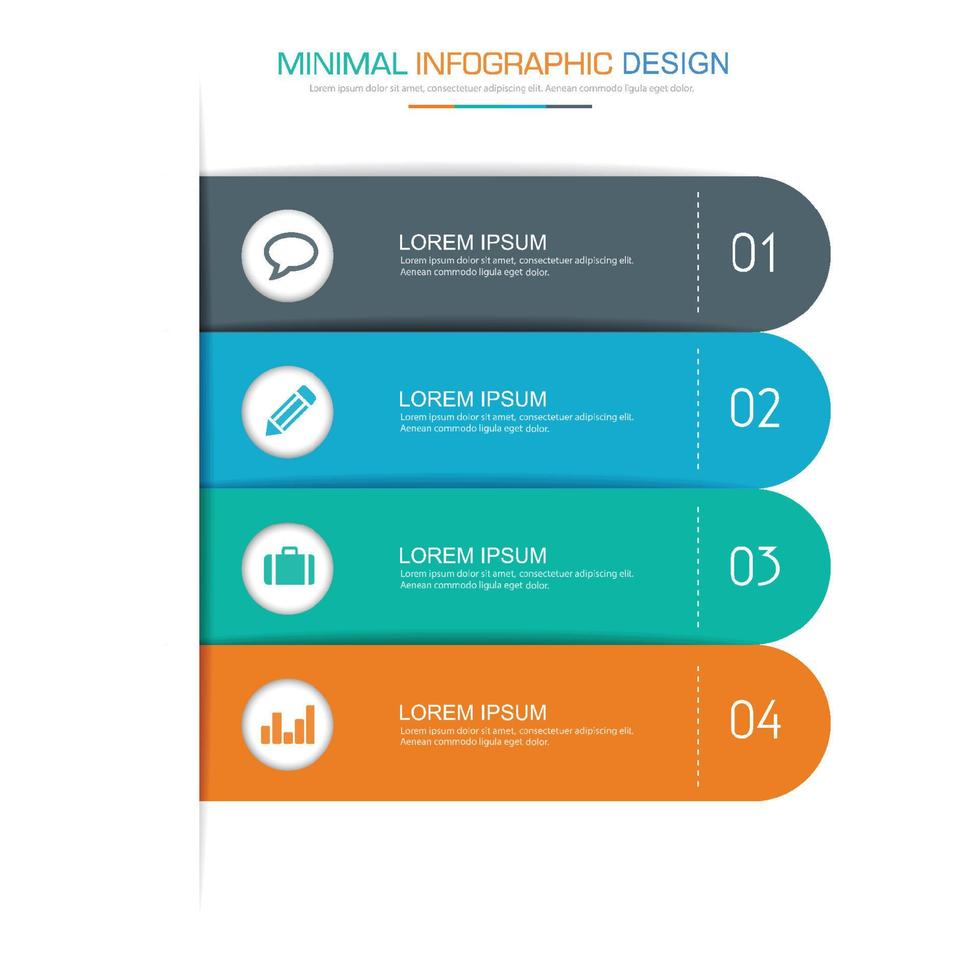 plantilla de infografía empresarial con icono, elemento de diseño vectorial vector