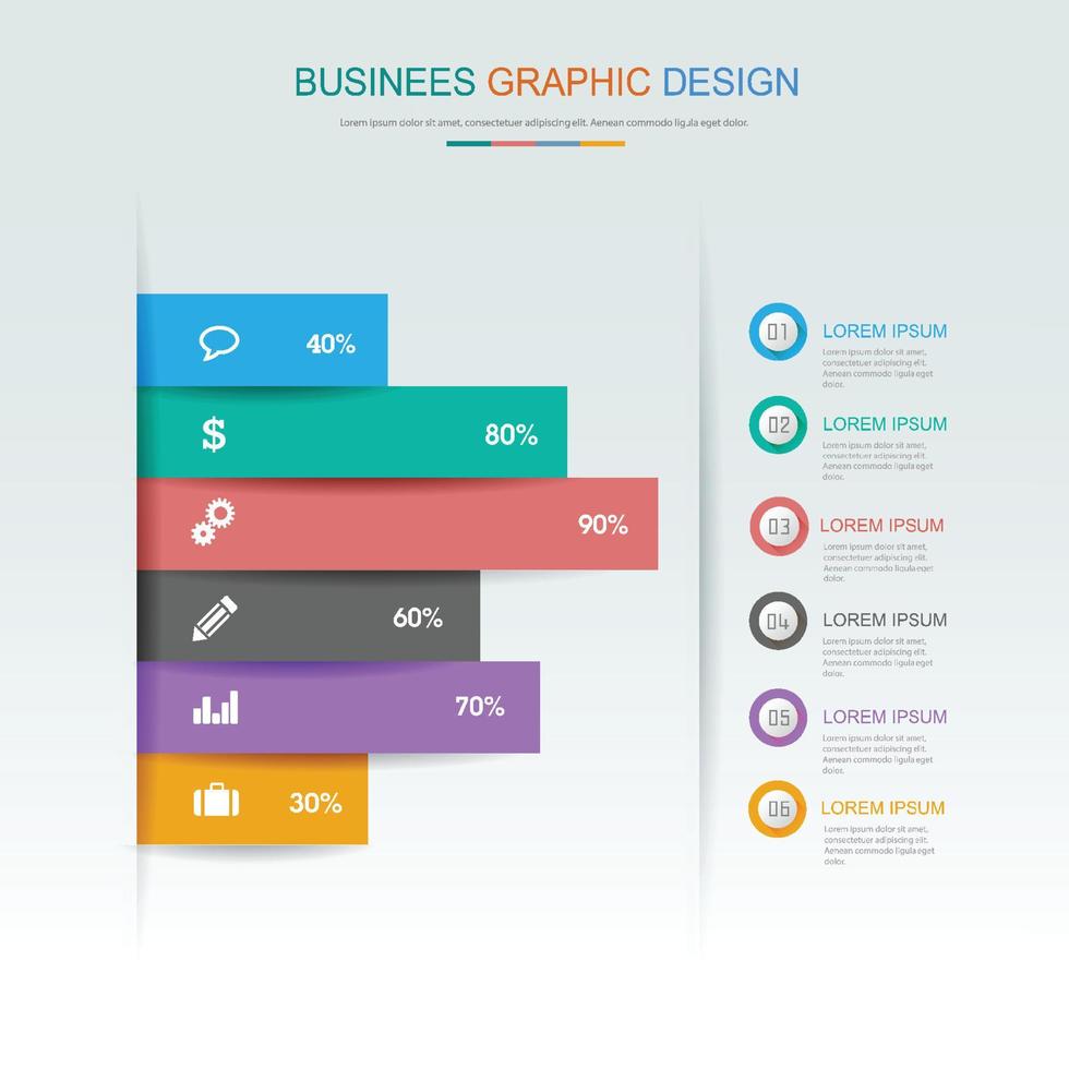 plantilla de infografía empresarial con icono, elemento de diseño vectorial vector