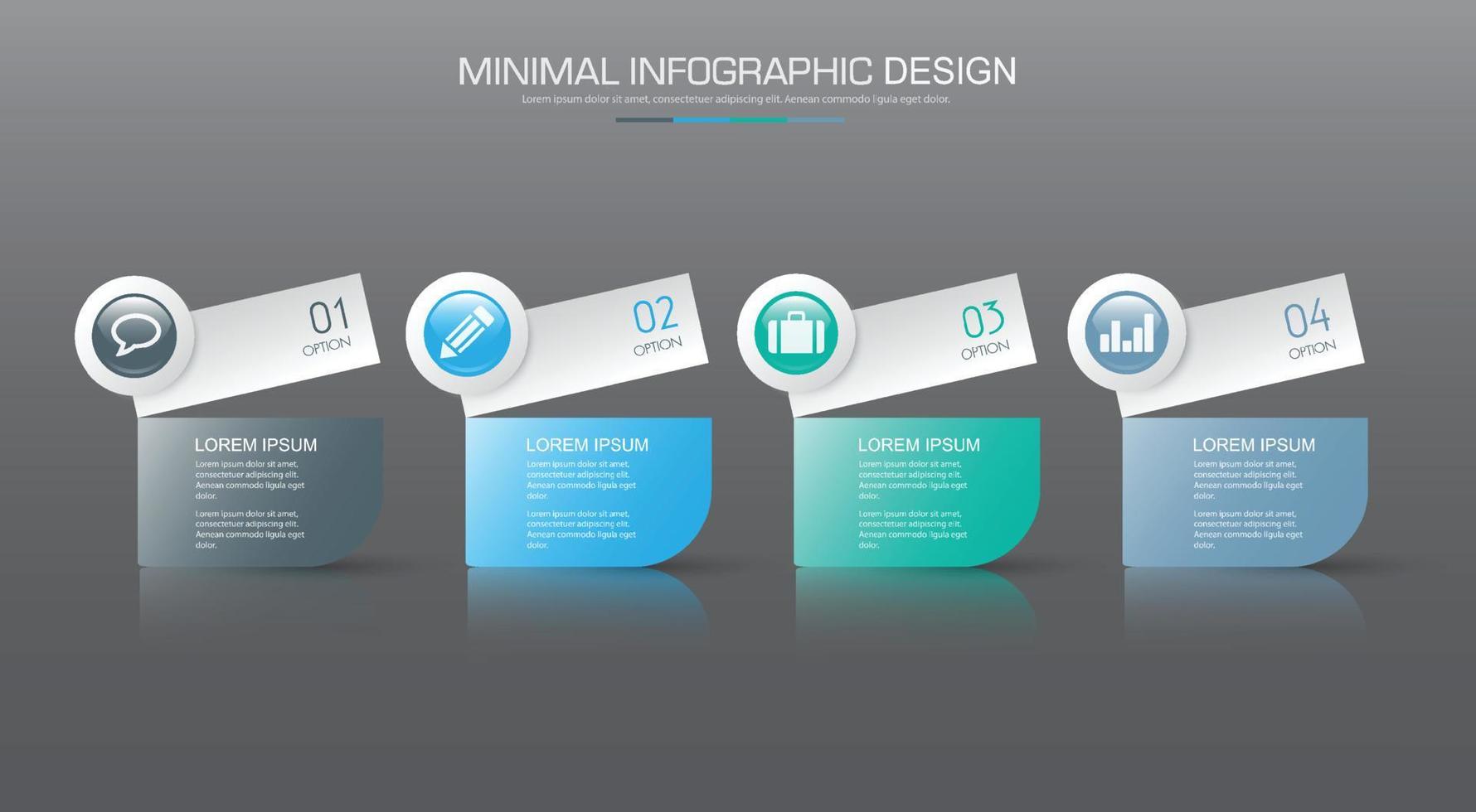 plantilla de infografía empresarial con icono, elemento de diseño vectorial vector