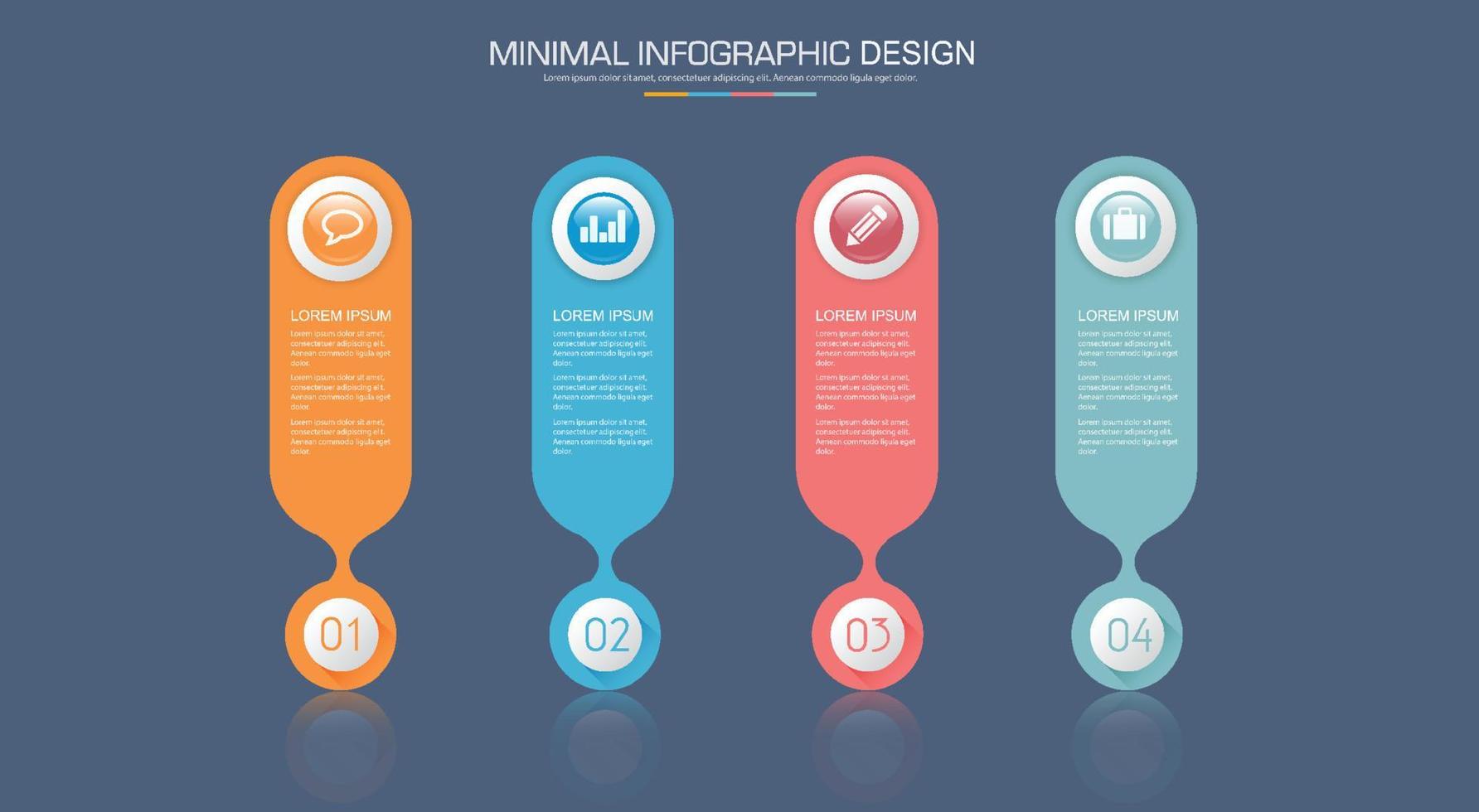 plantilla de infografía empresarial con icono, ilustración de diseño vectorial vector