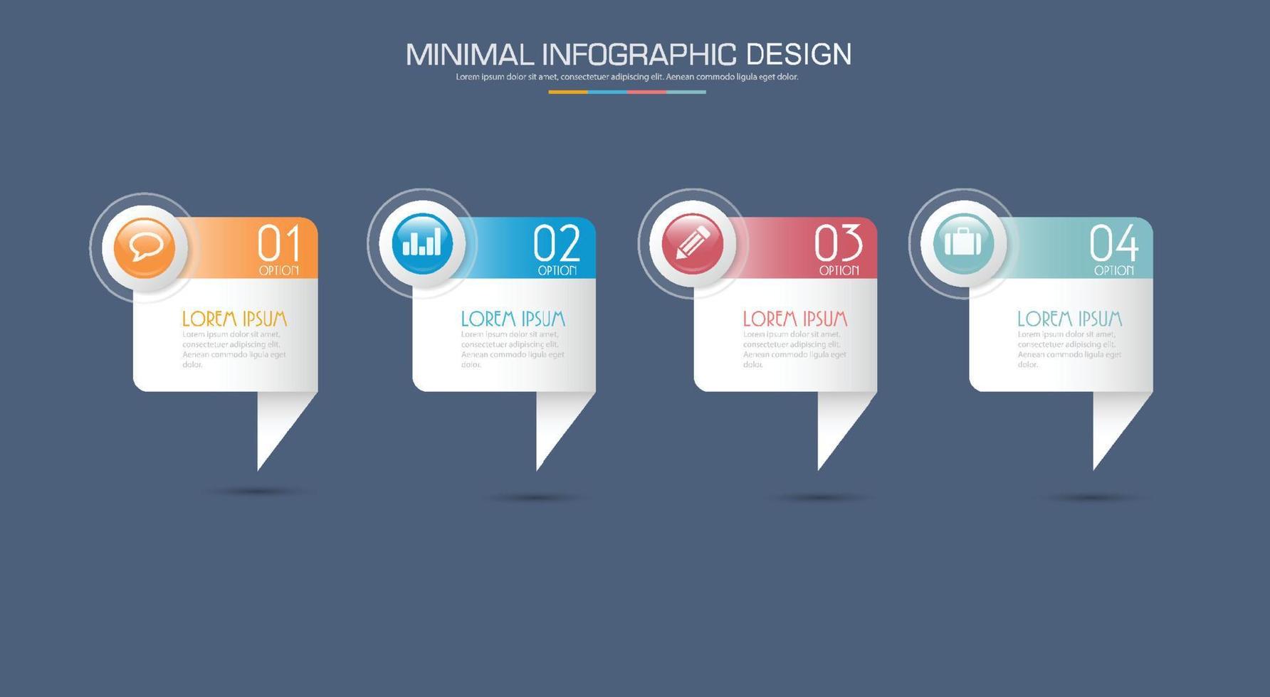 plantilla de infografía empresarial con icono, ilustración de diseño vectorial vector