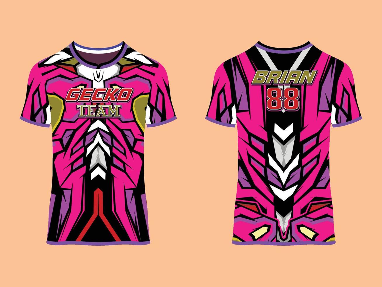 diseño de vector abstracto de club de jersey de juego