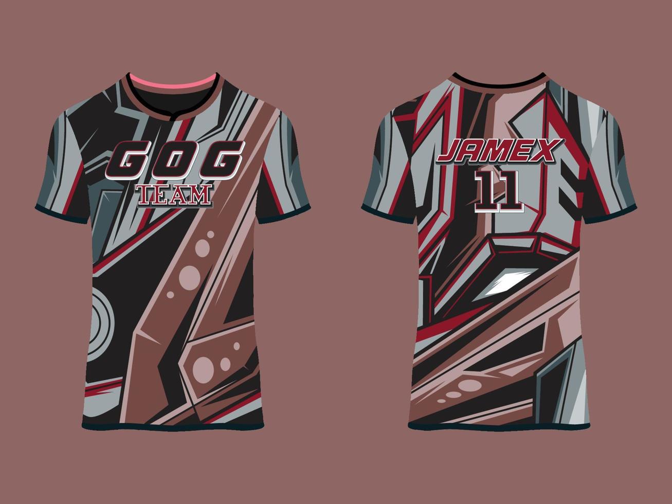 diseño de vector abstracto de club de jersey de juego