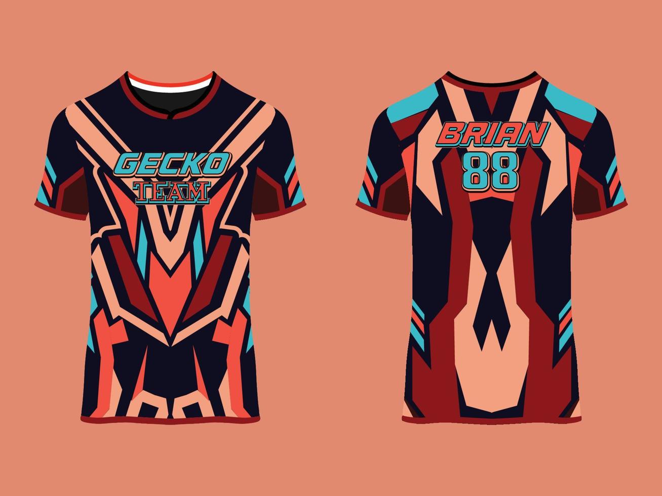 diseño de vector abstracto de club de jersey de juego