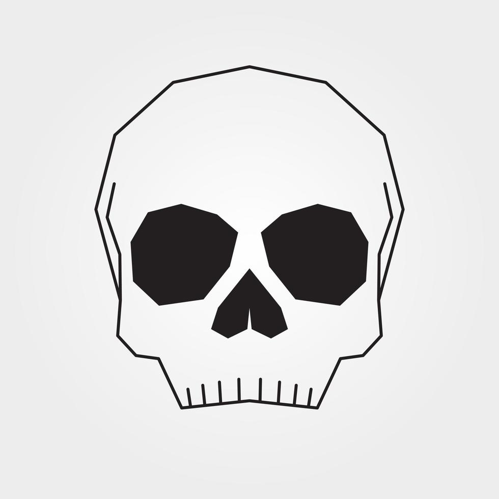 skull graphic artwork vector in modern minimal style