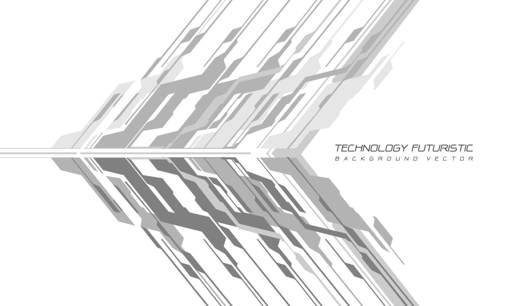 Abstract grey cyber arrow geometric technology direction on white design modern futuristic creative background vector