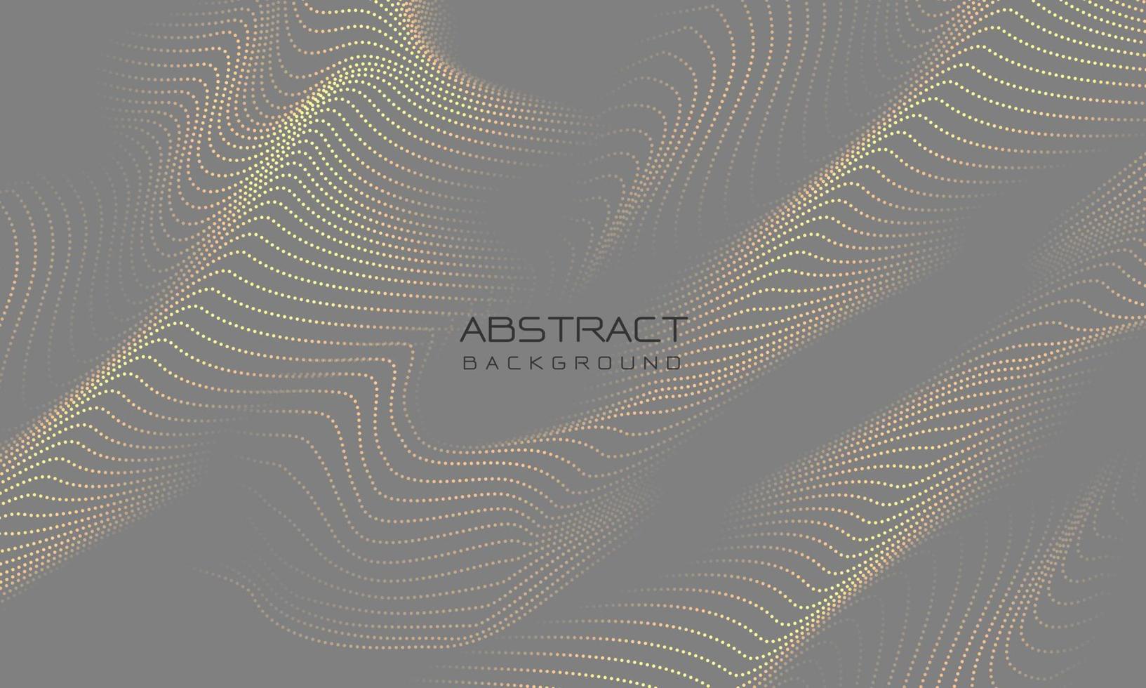 Abstract 3D gold dots wave curve motion light on black with blank space design modern futuristic technology background vector