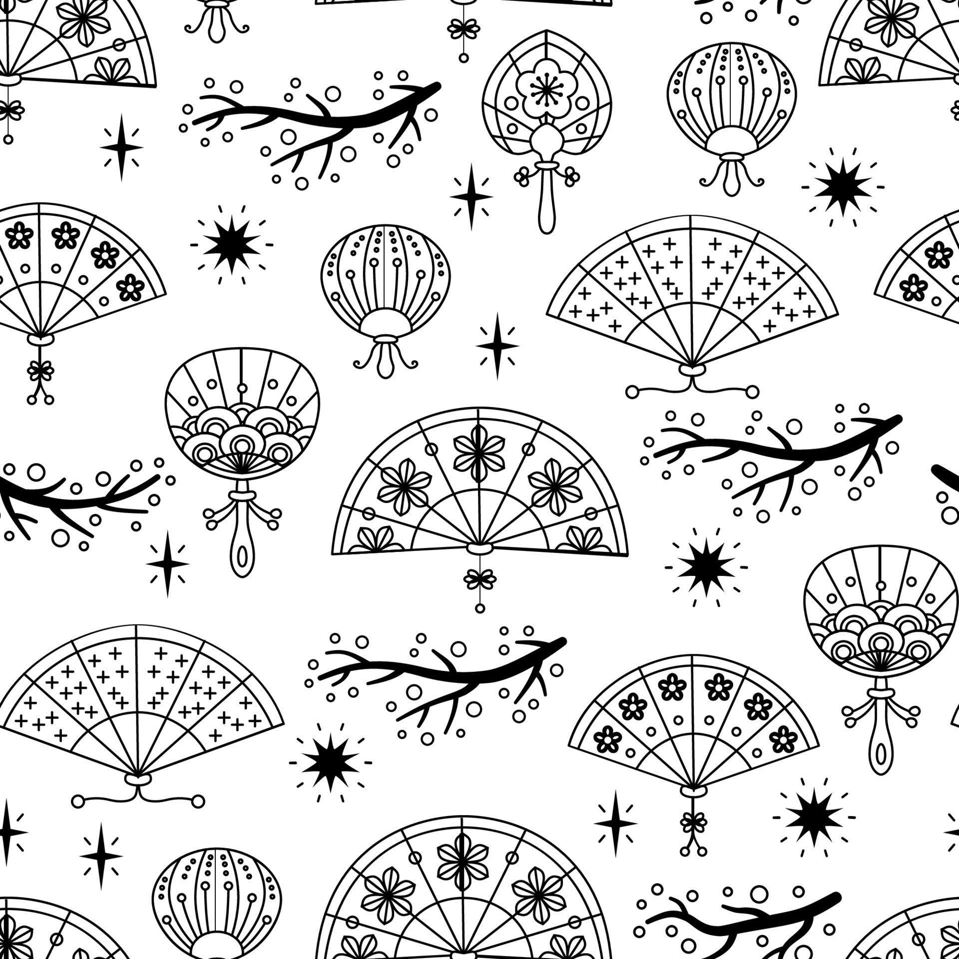 asia elements pattern 7652437 Vector Art at Vecteezy