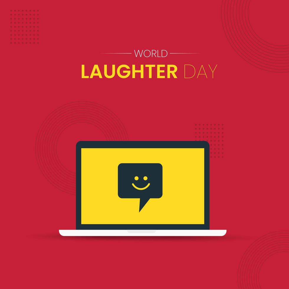 World laughter day social media post vector