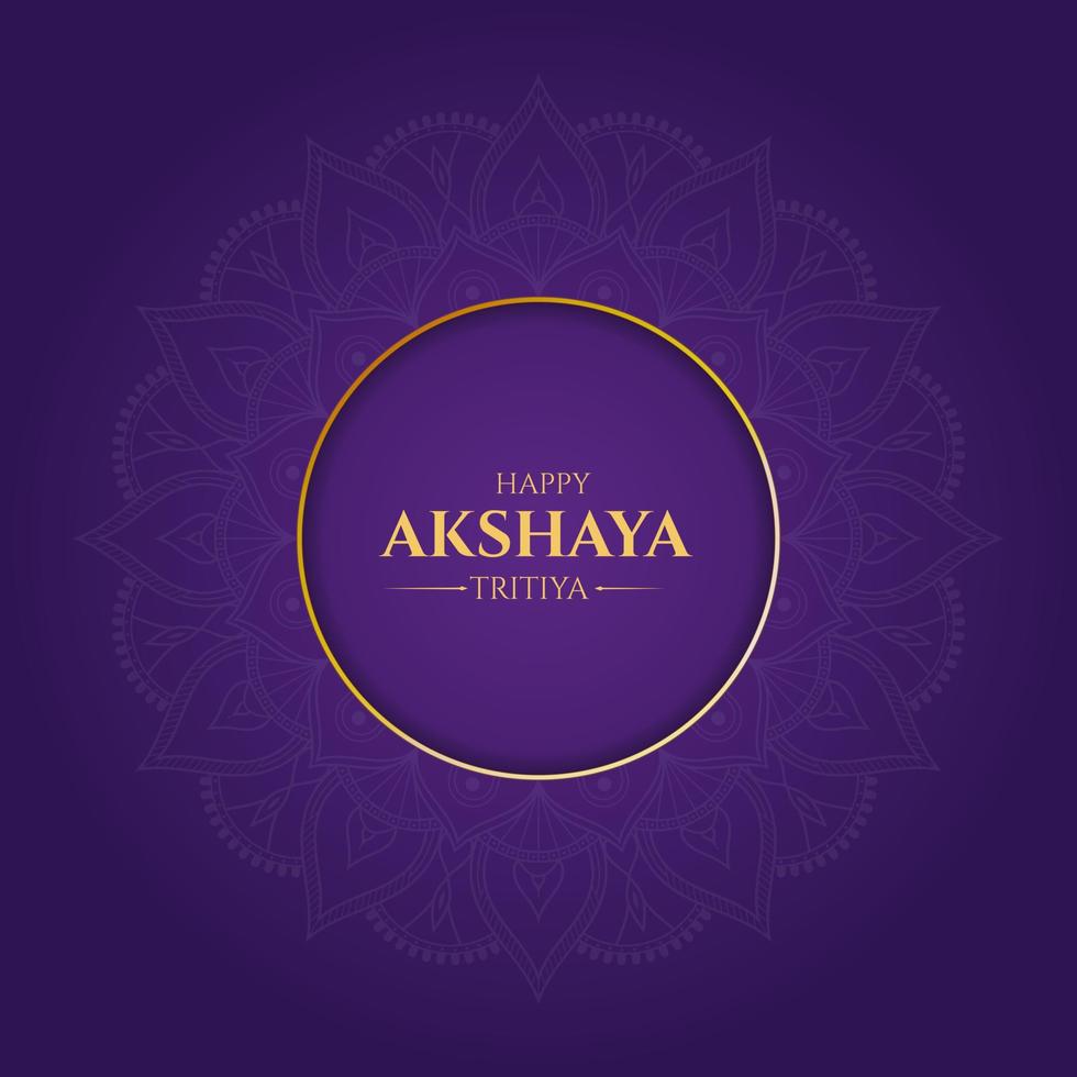 feliz akshaya tritiya festival publicación en redes sociales vector