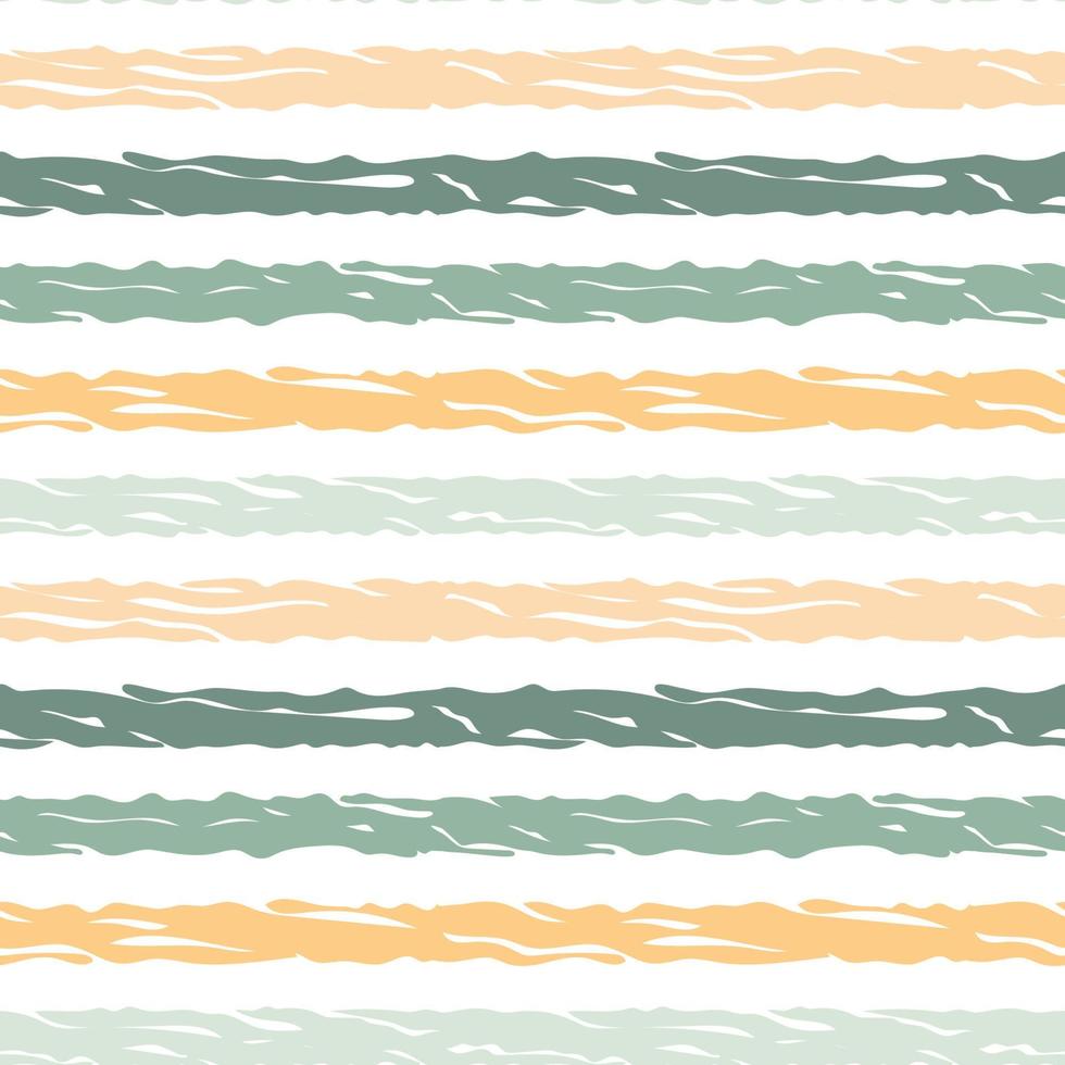 Textured hand drawn striped seamless pattern. Paint brush strokes in pastel colors. Modern colored design for clothes and textile print, wrapping paper, wallpaper vector