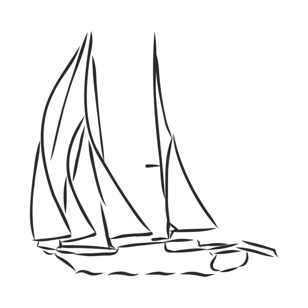 sailboat vector sketch