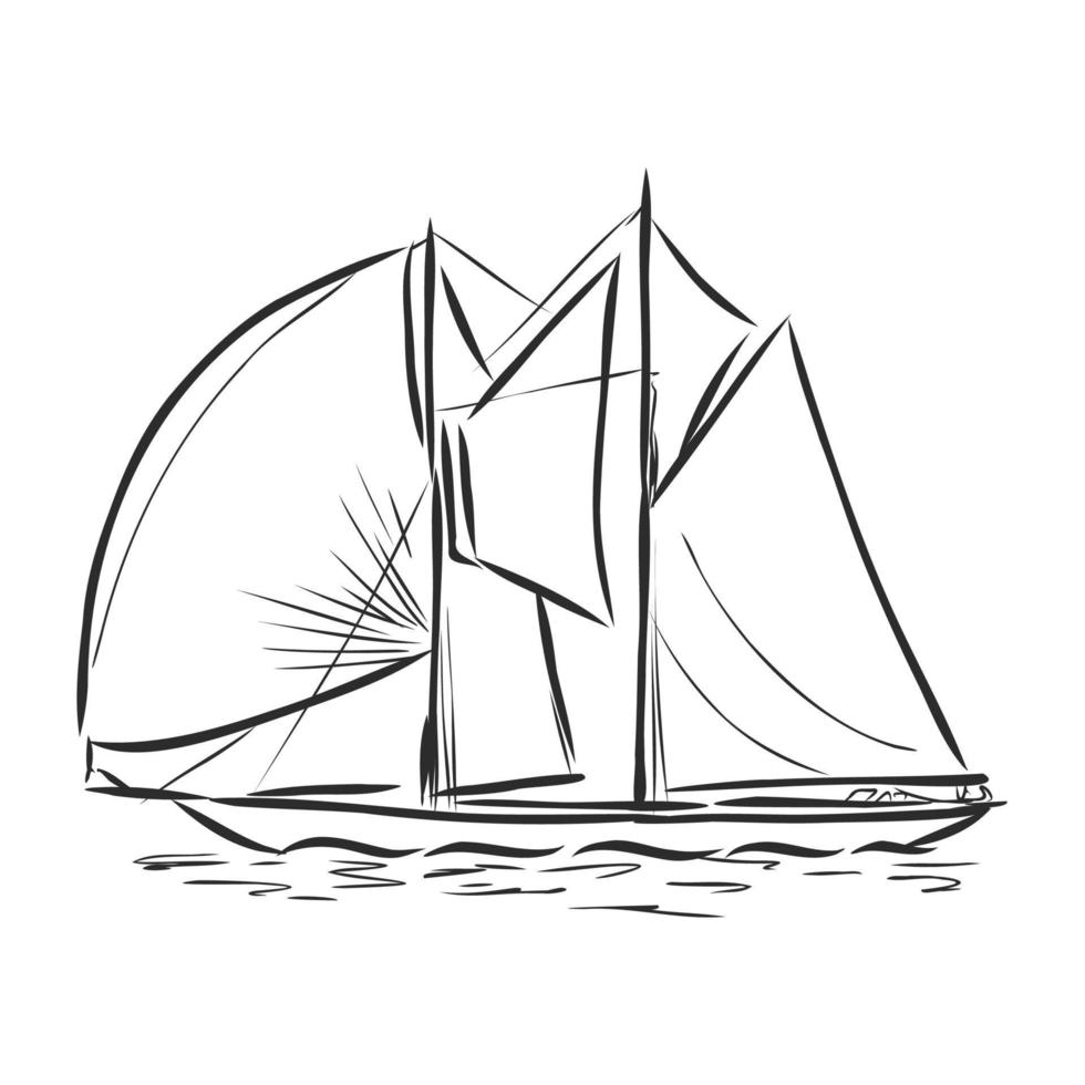 dibujo vectorial de velero vector