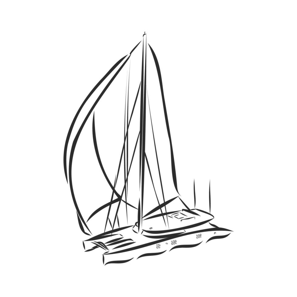 dibujo vectorial de velero vector