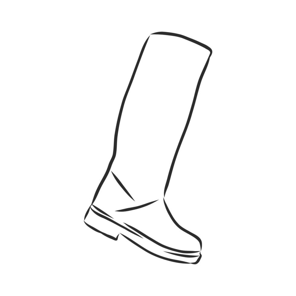 bosquejo del vector de botas