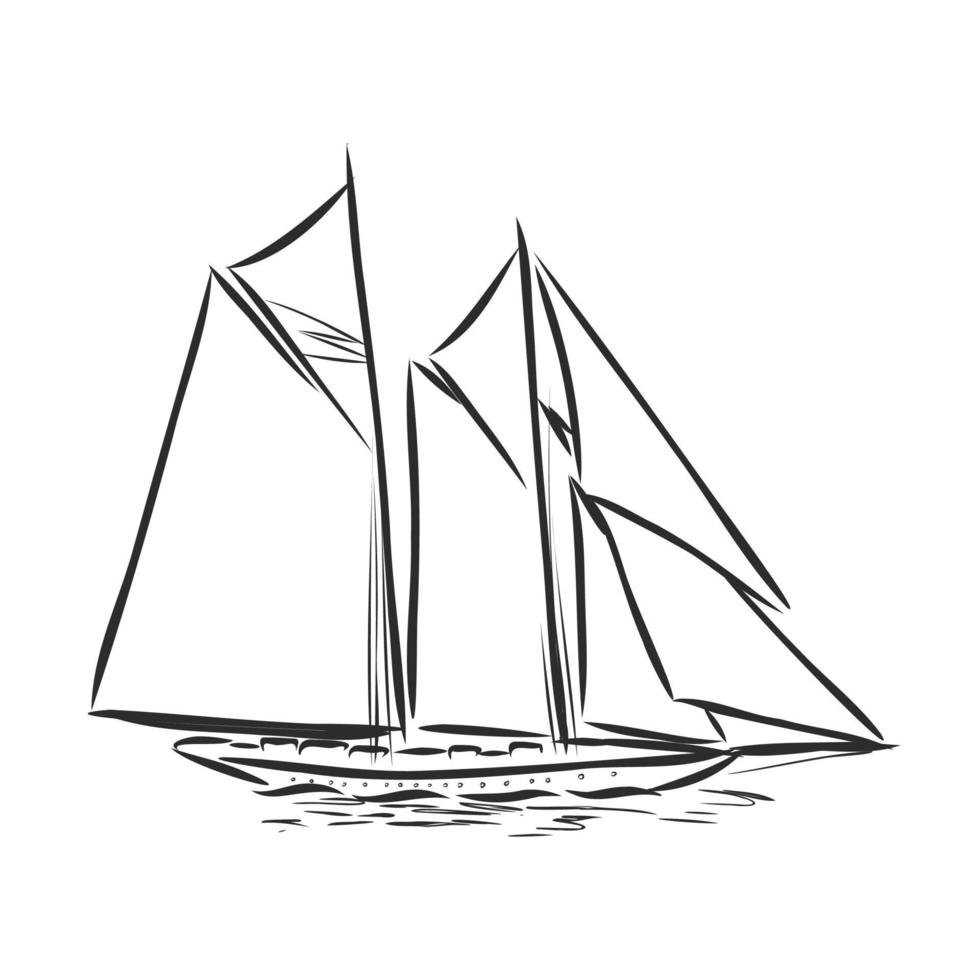 sailboat vector sketch