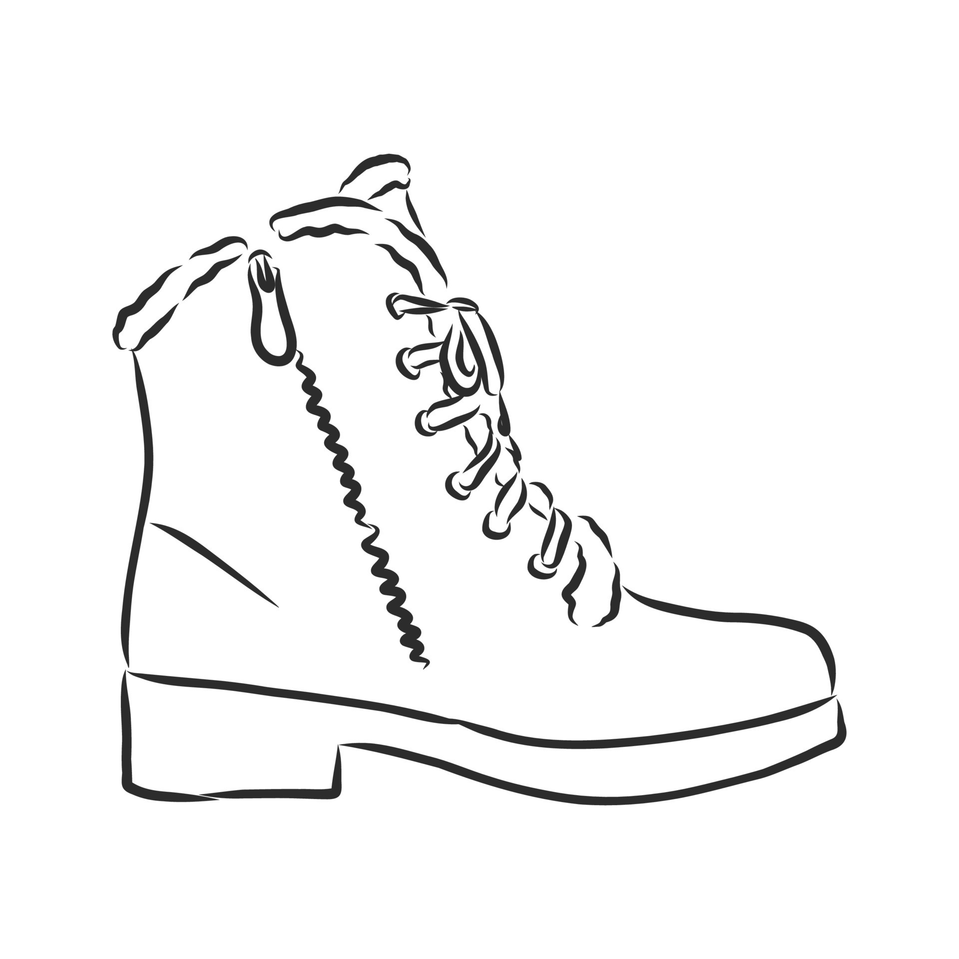 Premium Vector | Hand drawn sketch of boot in black isolated . detailed  vintage style drawing.