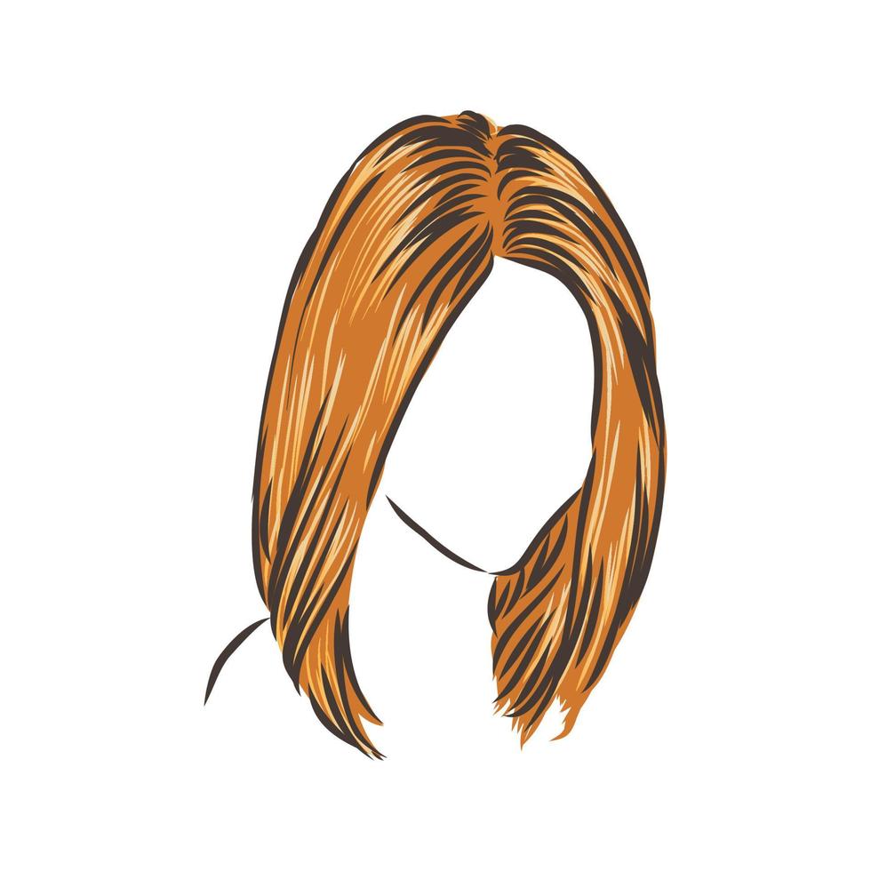 women's hairstyle vector sketch