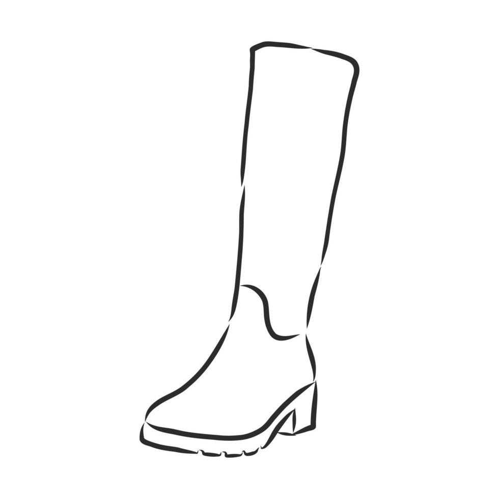 bosquejo del vector de botas