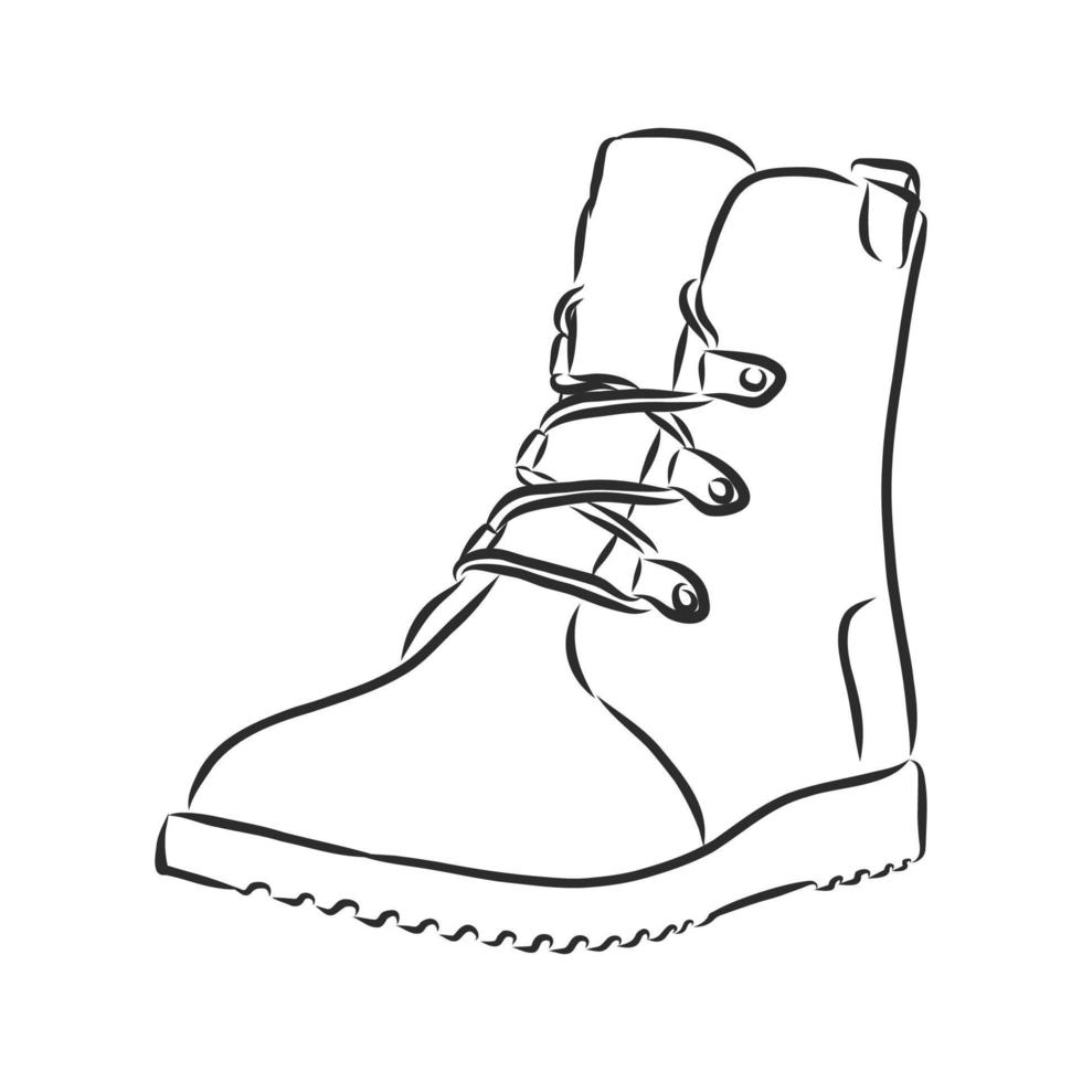 bosquejo del vector de botas