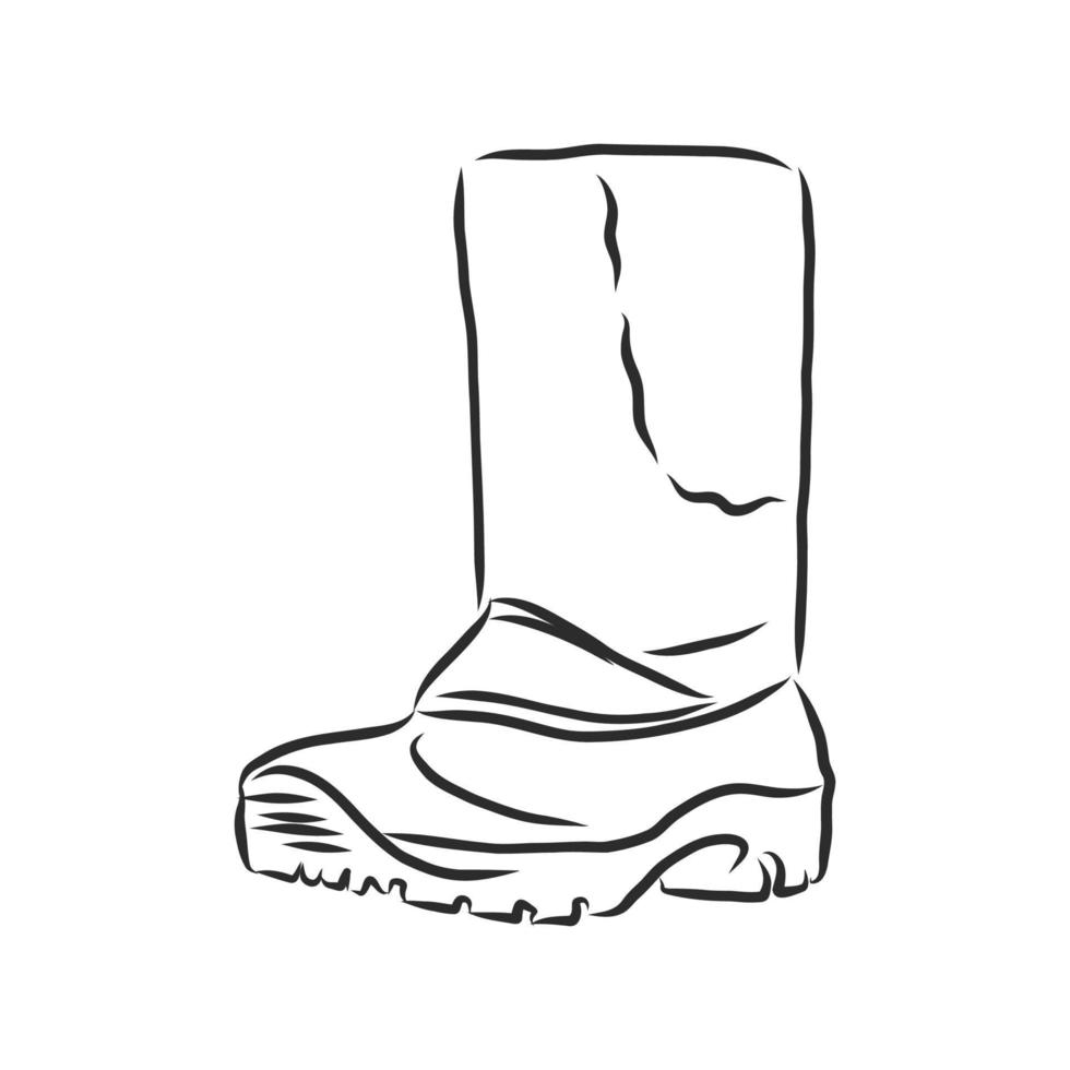 bosquejo del vector de botas