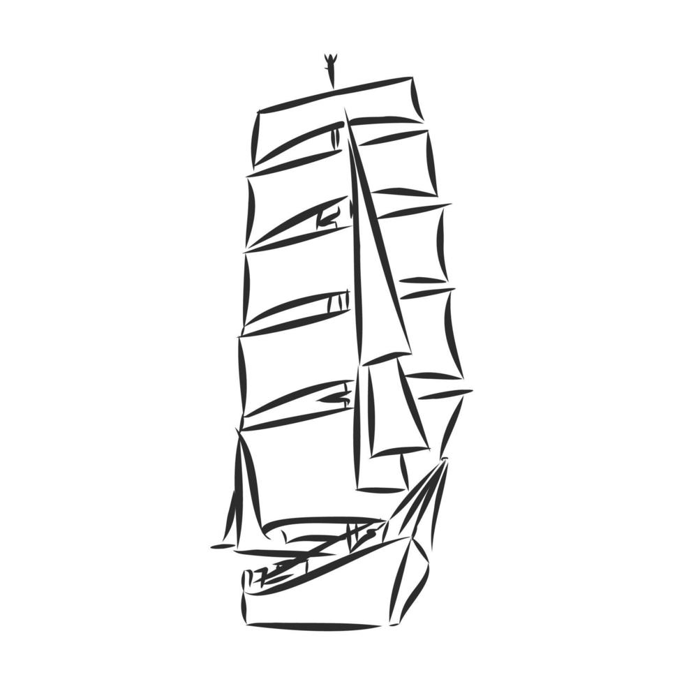 sailboat vector sketch