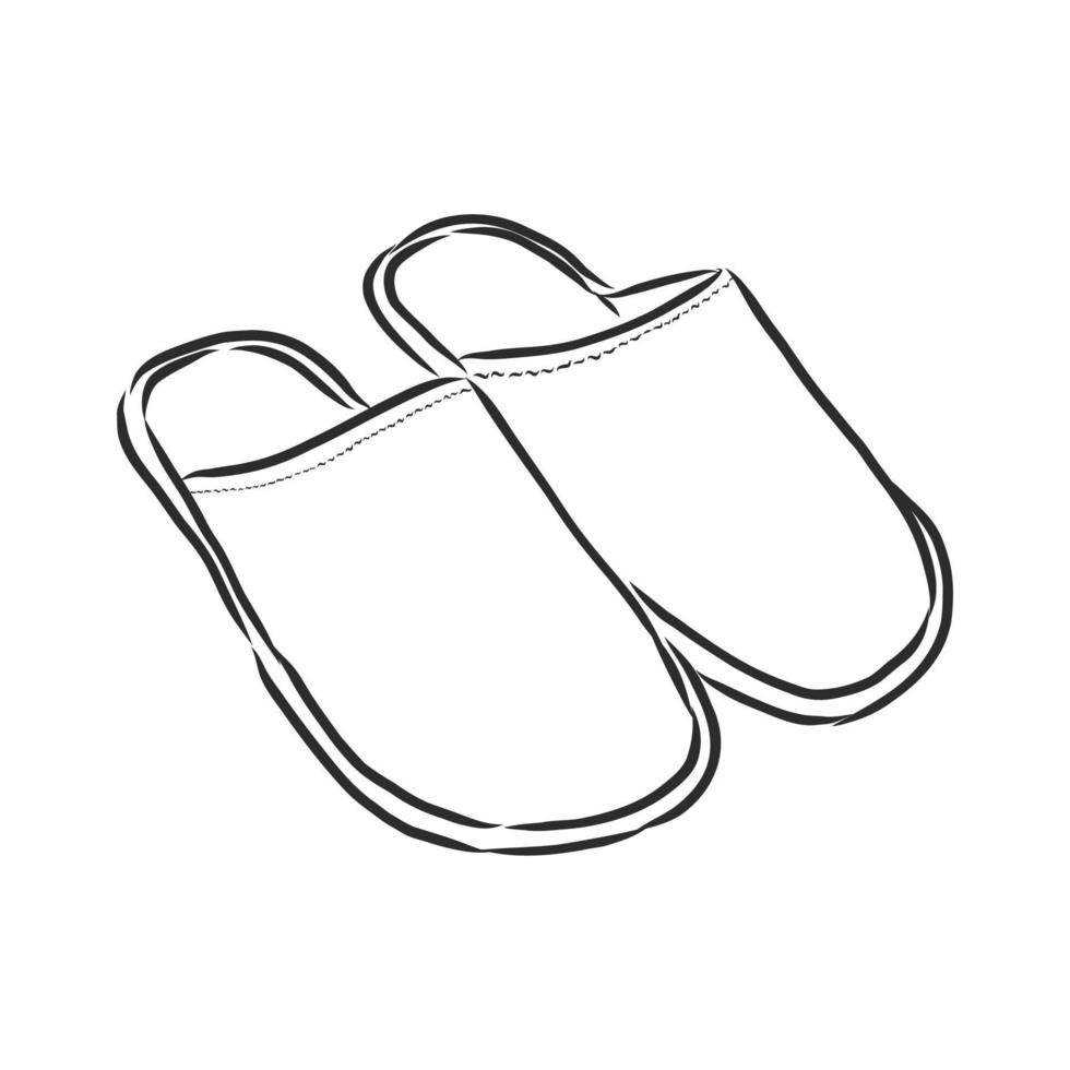 home slippers vector sketch 7652794 Vector Art at Vecteezy