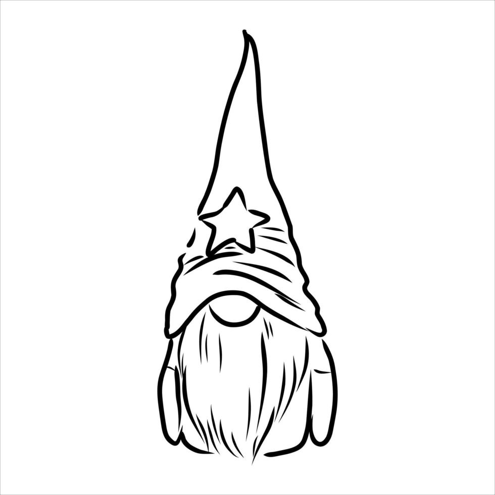 gnome vector sketch