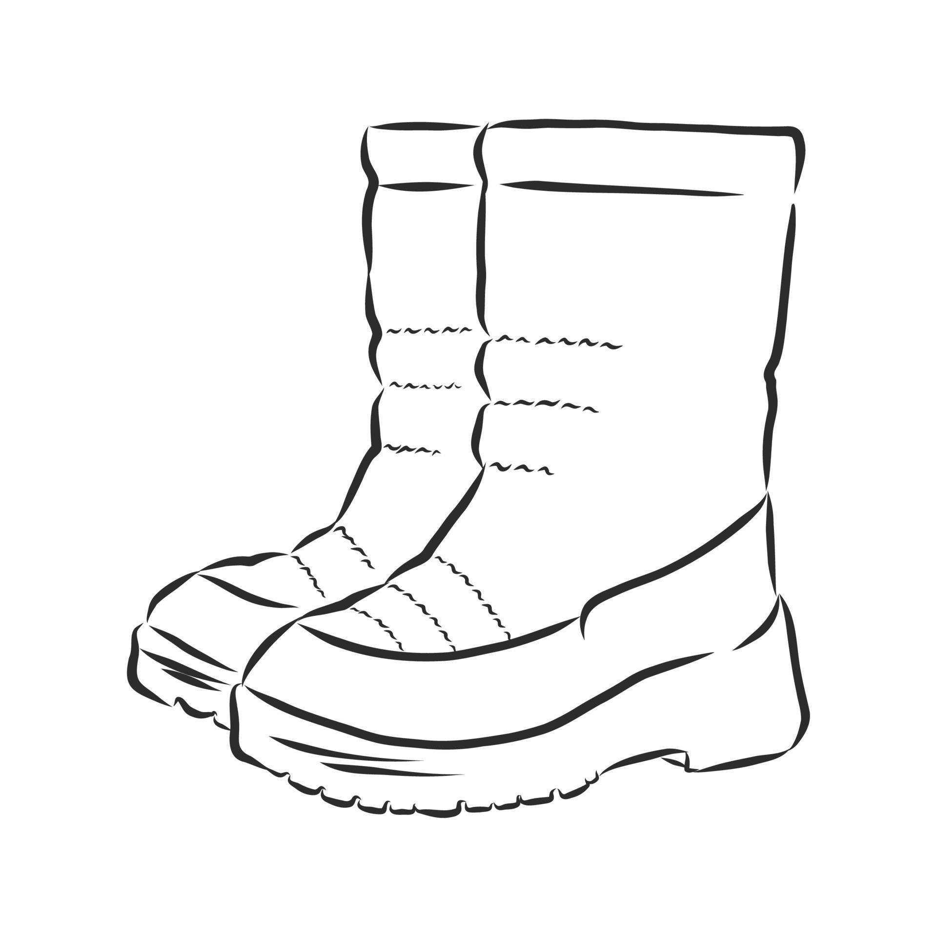 boots vector sketch 7652843 Vector Art at Vecteezy