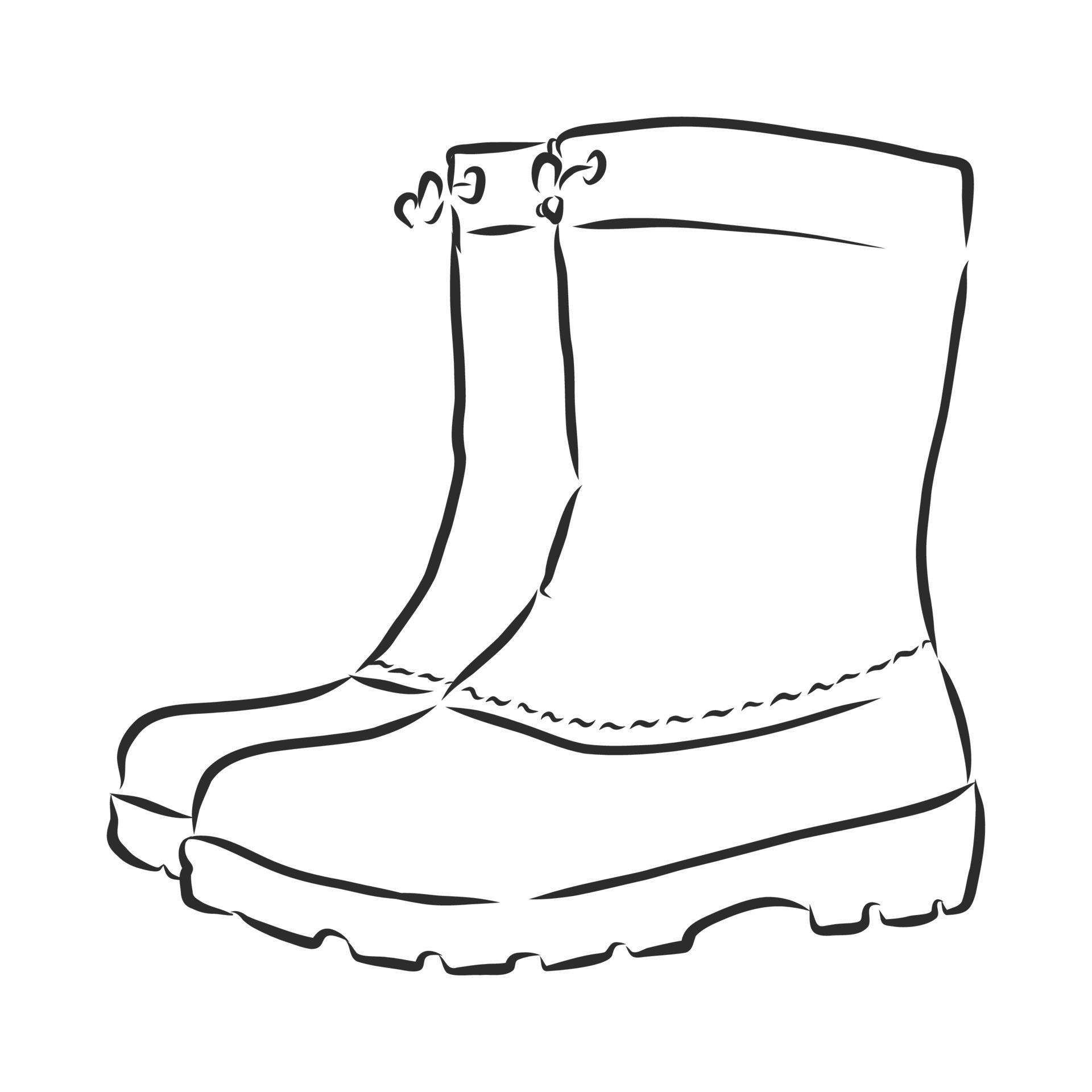 boots vector sketch 7652851 Vector Art at Vecteezy