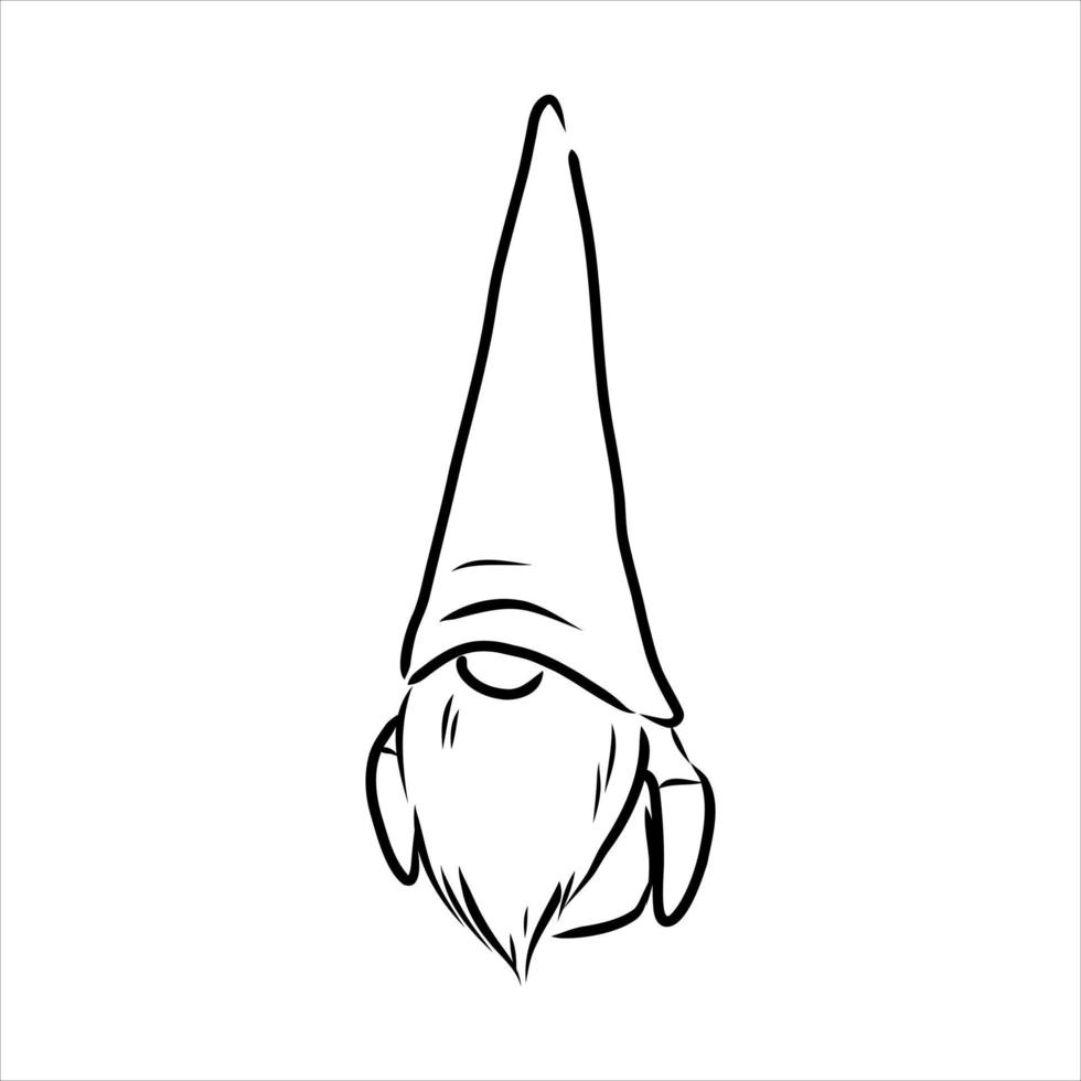 gnome vector sketch