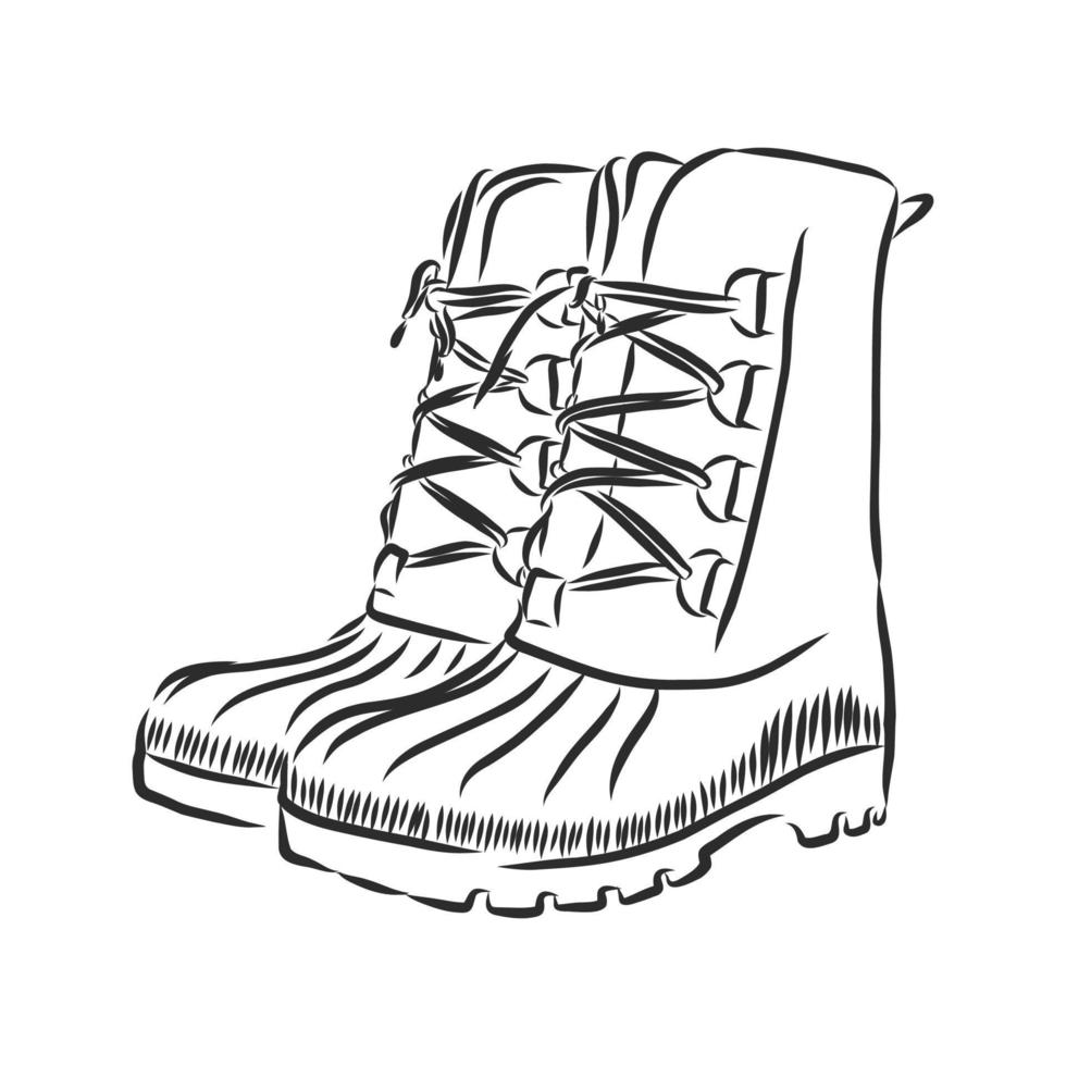 bosquejo del vector de botas