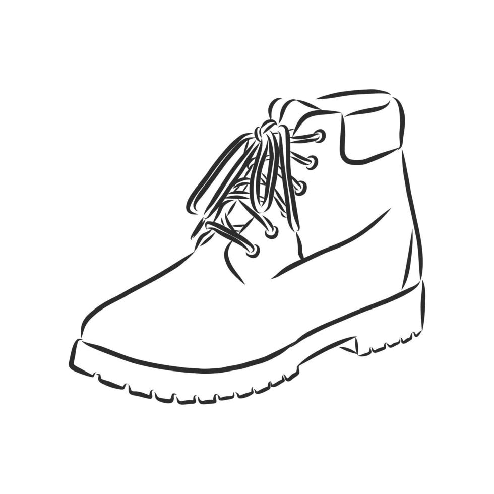 bosquejo del vector de botas